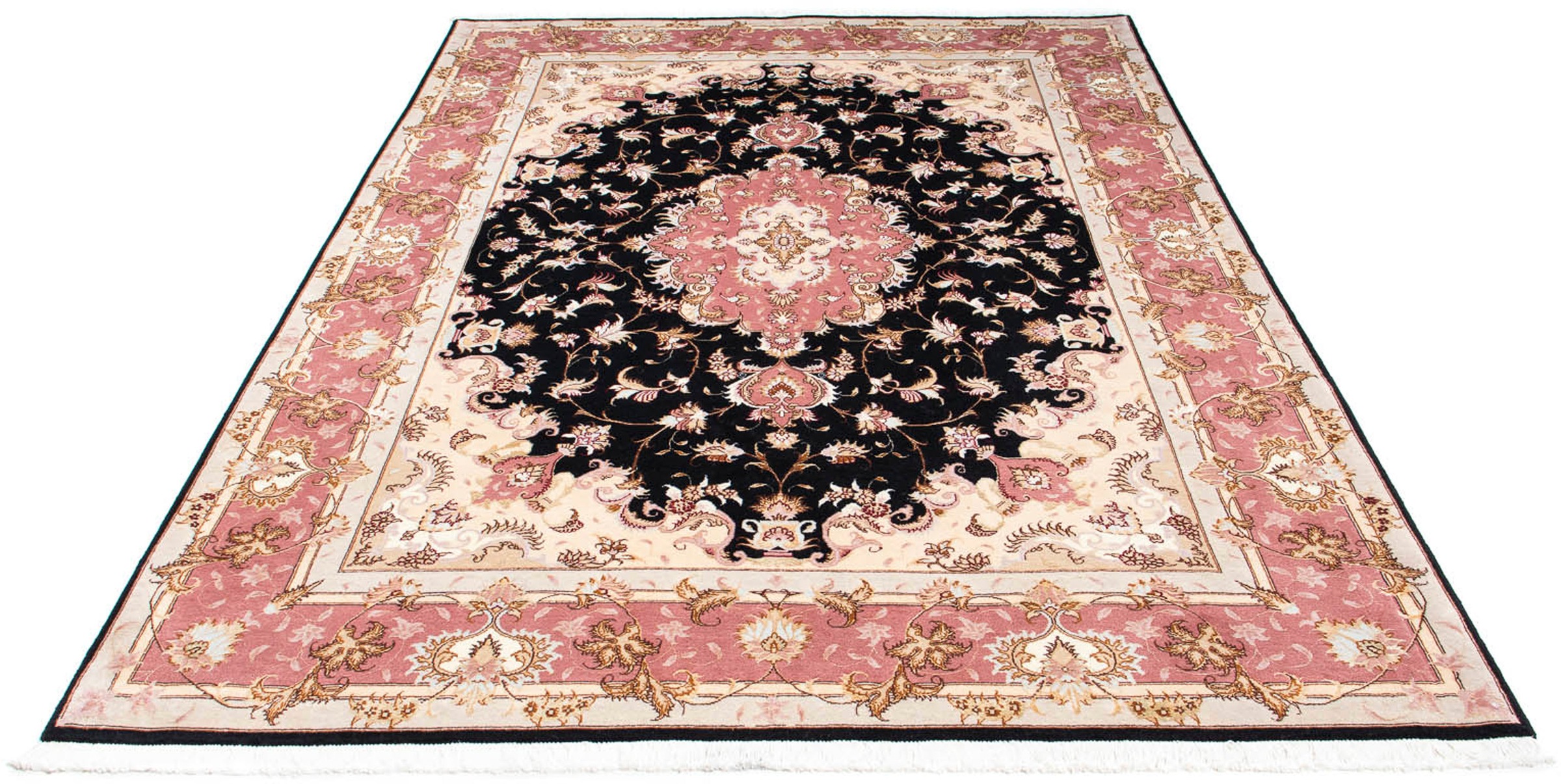 Image of morgenland Orientteppich »Perser - Täbriz - Royal - 243 x 168 cm - dunkelblau«, rechteckig, 7 mm Höhe, Wohnzimmer, Handgeknüpft, Einzelstück mit Zertifikat bei Ackermann Versand Schweiz