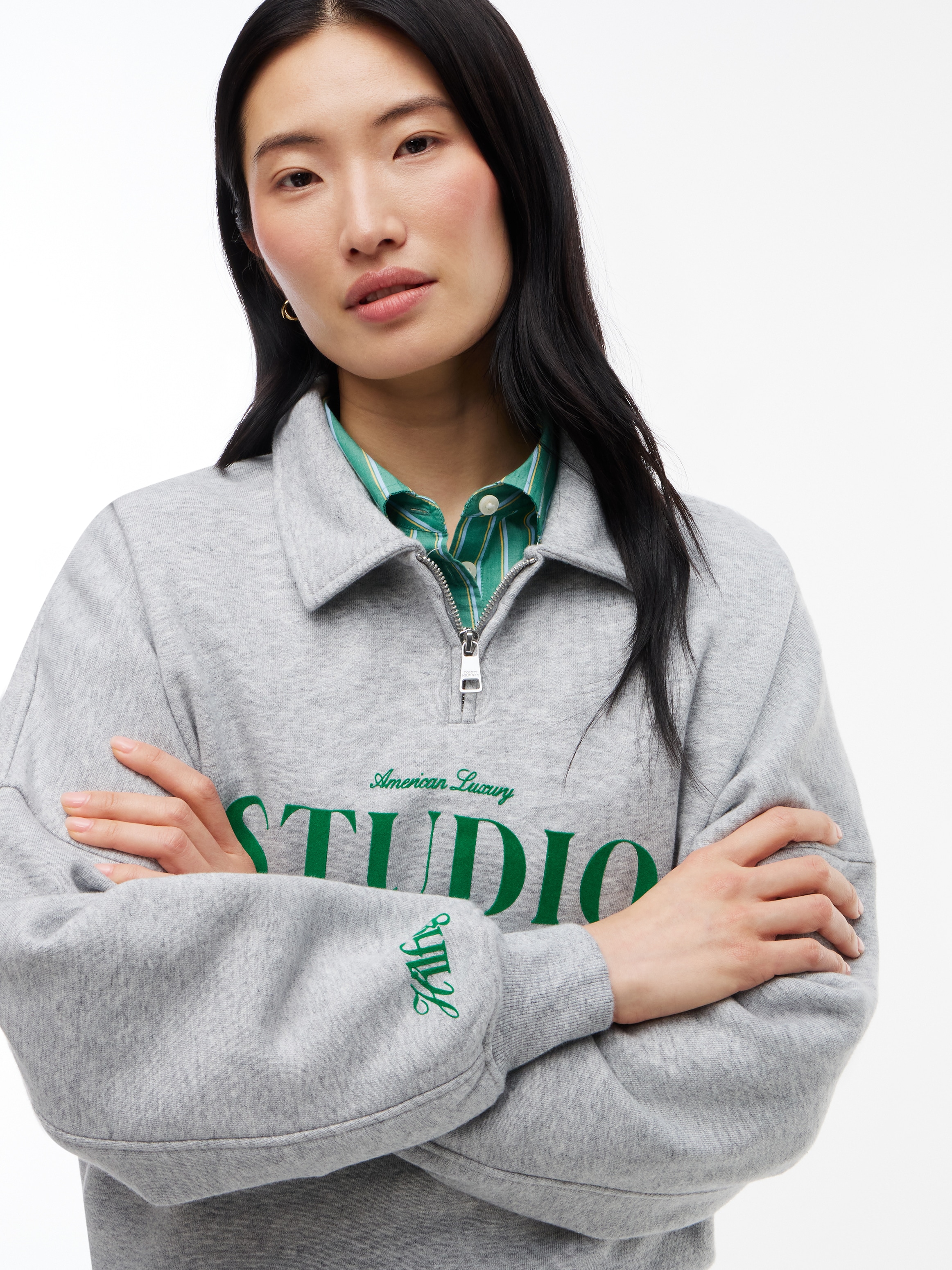 Tommy Hilfiger Sweat-shirt »STUDIO TOMMY HALF-ZIP POLO SWT«, Coton
