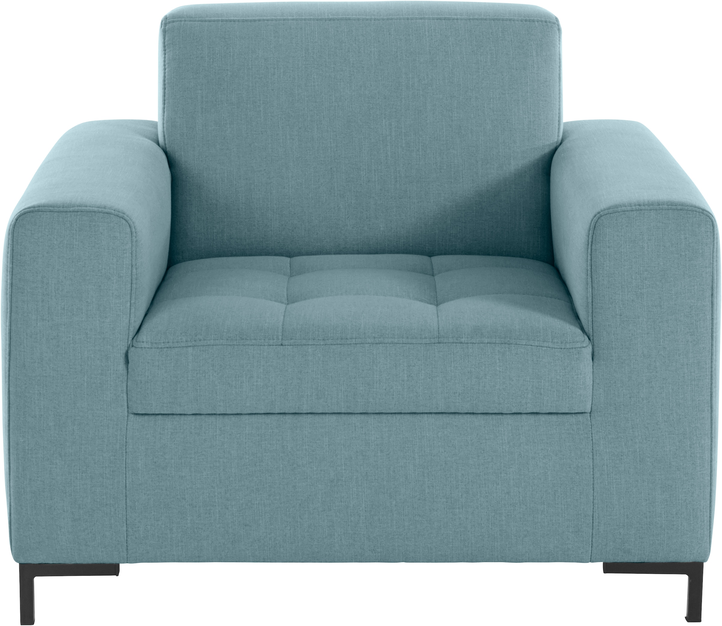 GOODproduct Sessel »Grazzo«, hochwertige Stoffe aus recyceltem Material, Steppung im Sitzbereich