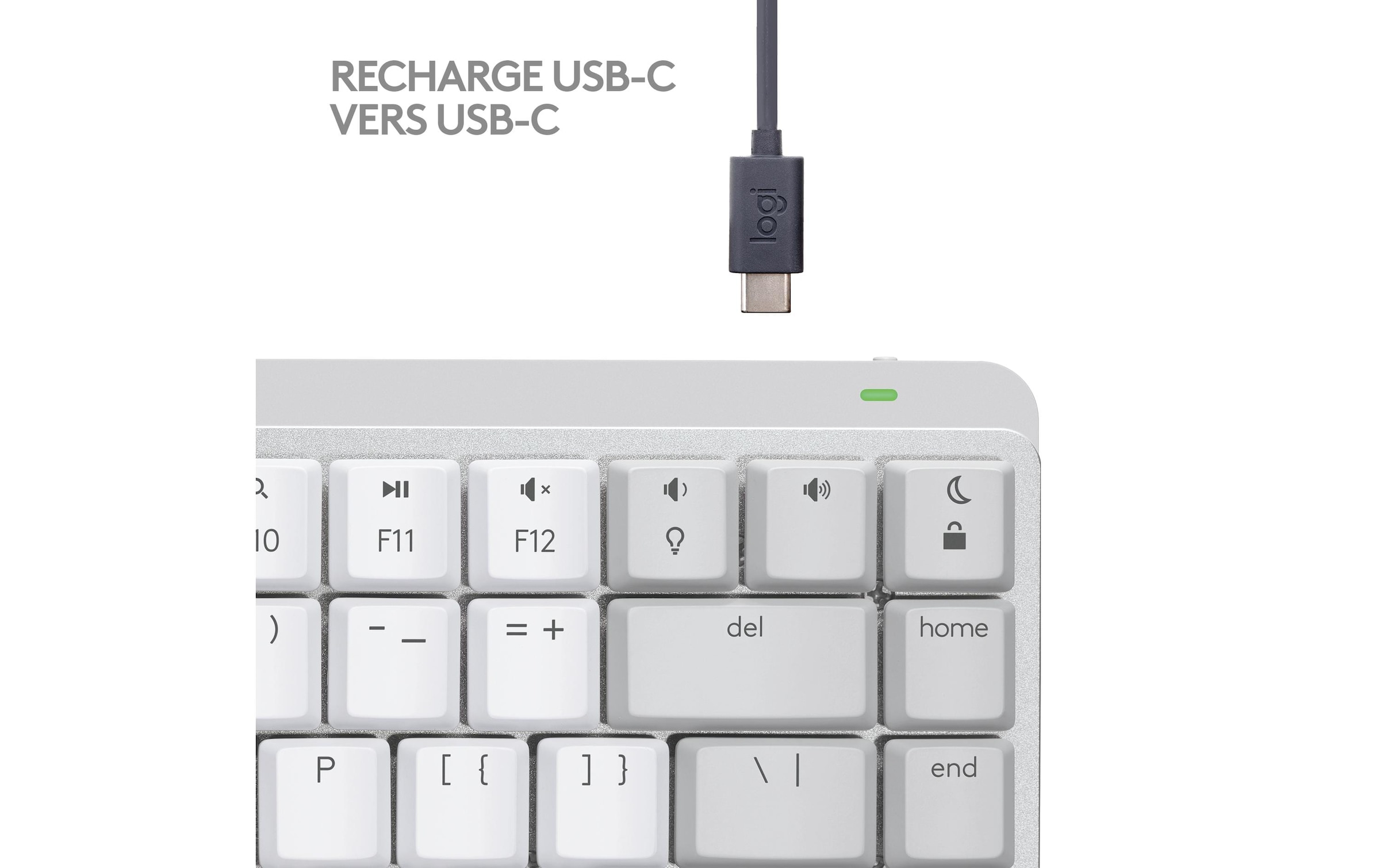 Logitech Wireless-Tastatur »MX Mechanical Mini for Mac pale grey«