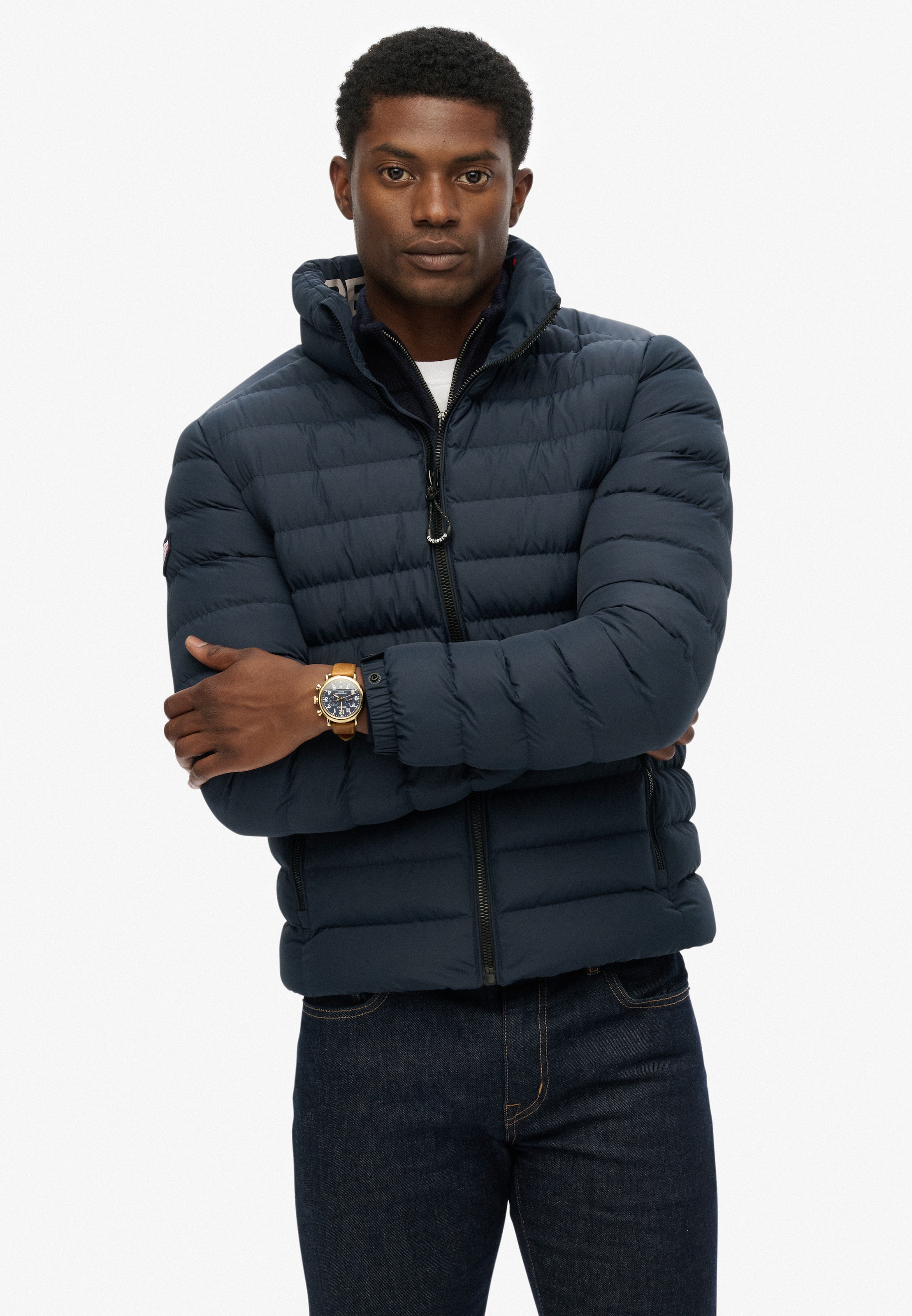 Image of Superdry Steppjacke "FUJI PRINT PADDED JACKET" ohne Kapuze