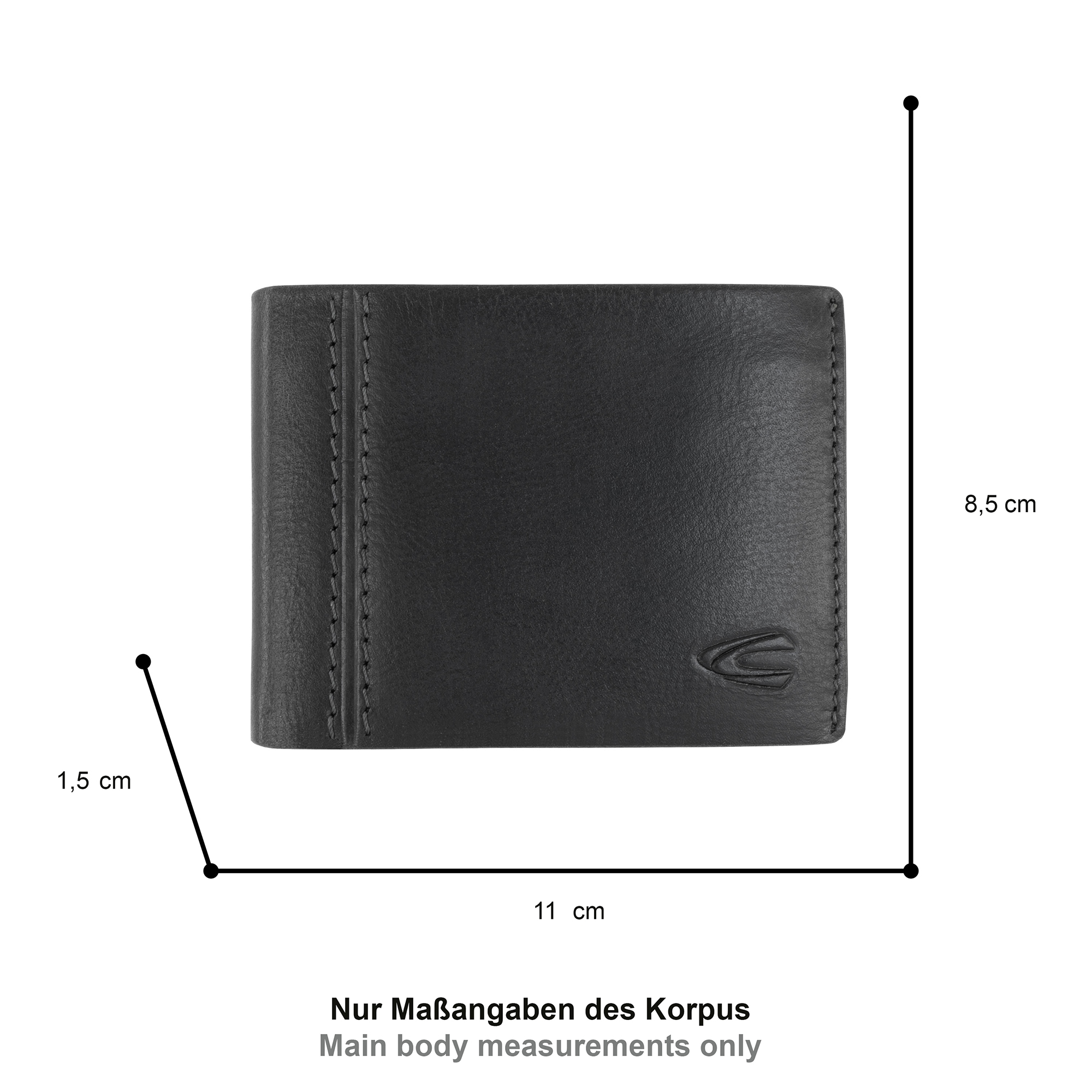 camel active Porte-monnaie »Bilbao« aus weichem hochwertigem Rindsleder mit RFID Schutz