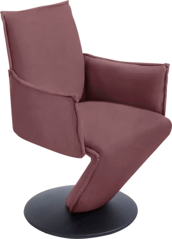 K+W Komfort Struktur Wohnen Leder Sessel »Drive«, & Drehteller in CLOUD, Metall Sitzschale, mit schwarz Drehstuhl federnder kaufen