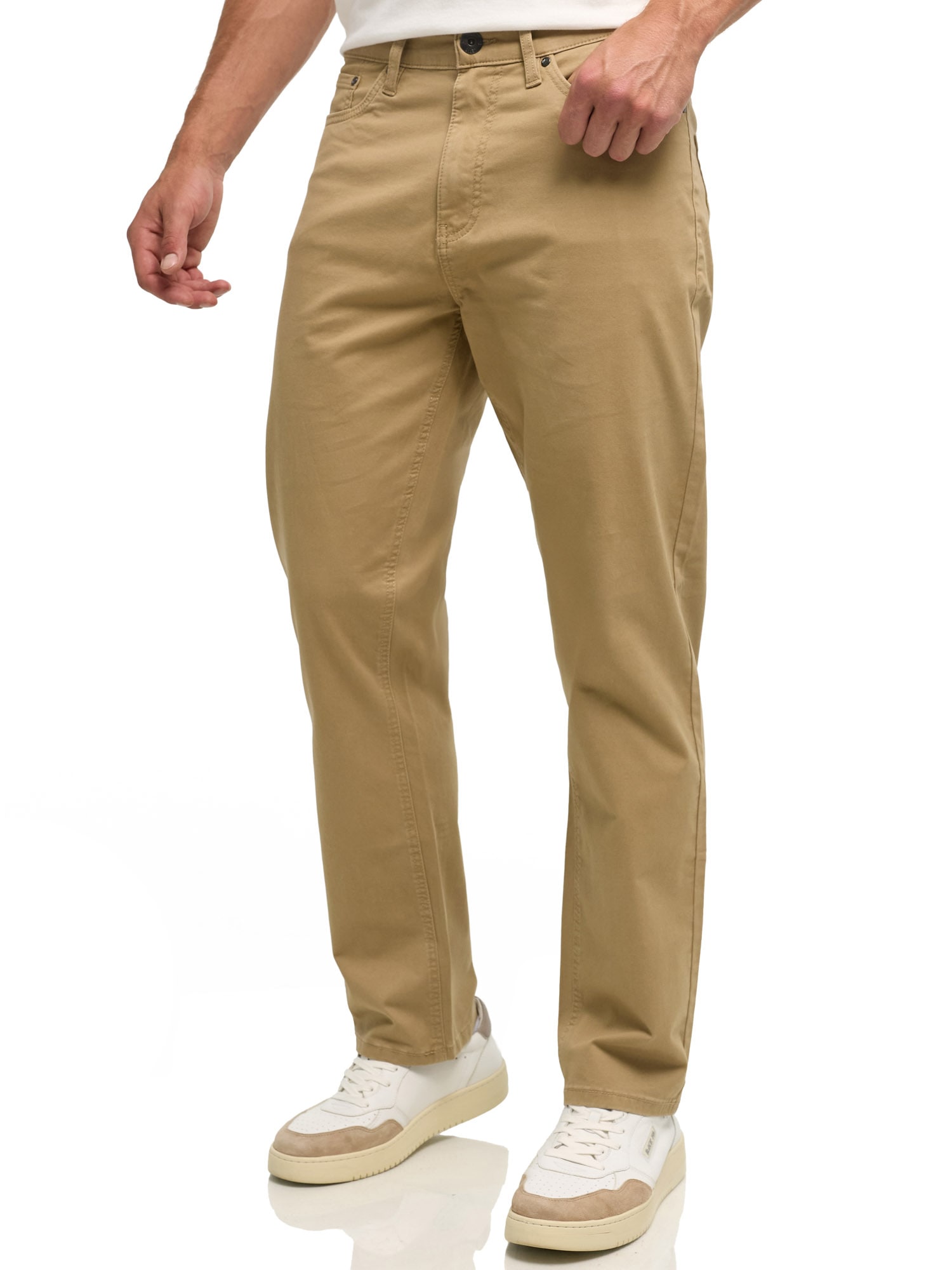 Indicode Pantalon 5 poches »INVince col. Twill«  Baumwollmischung, relaxed fit