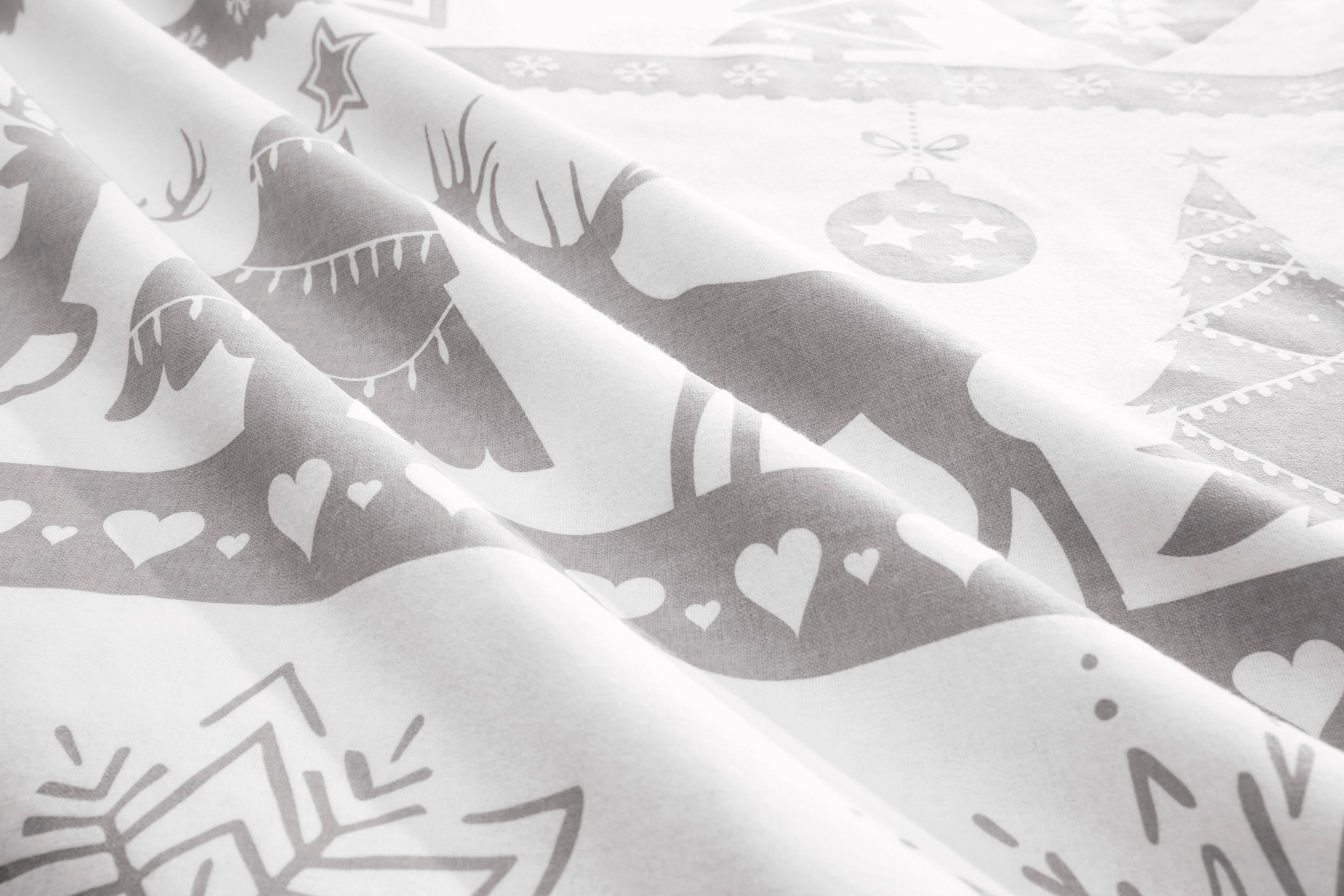 my home Linge de lit »Sindbad in Gr. 135x200 oder 155x220 cm, ideal für Weihnachten« 2 tlg. Weihnachtsbettwäsche, Winter