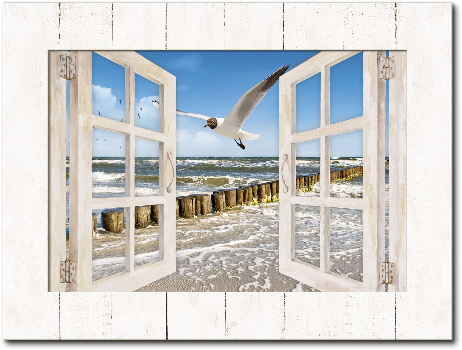 Image of Artland Wandbild »Fensterblick - Ostsee«, Gewässer, (1 St.) bei Ackermann Versand Schweiz