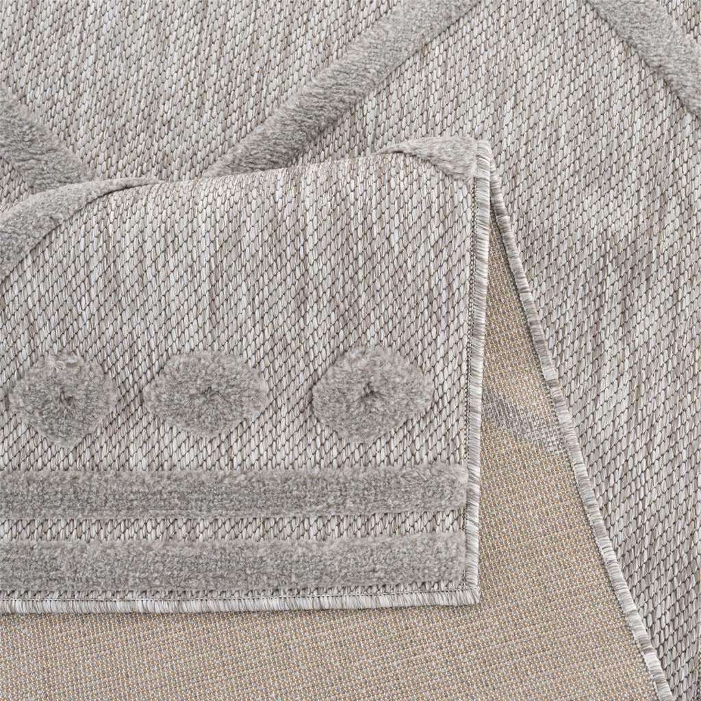 Carpet City Tapis »In-& Outdoorteppich Santorini 58578, 3D-Effekt, Raute-Optik« Rectangulaire 5 mm Höhe résistant aux intempéries et aux UV pour terrasse, balcon, cuisine, hall