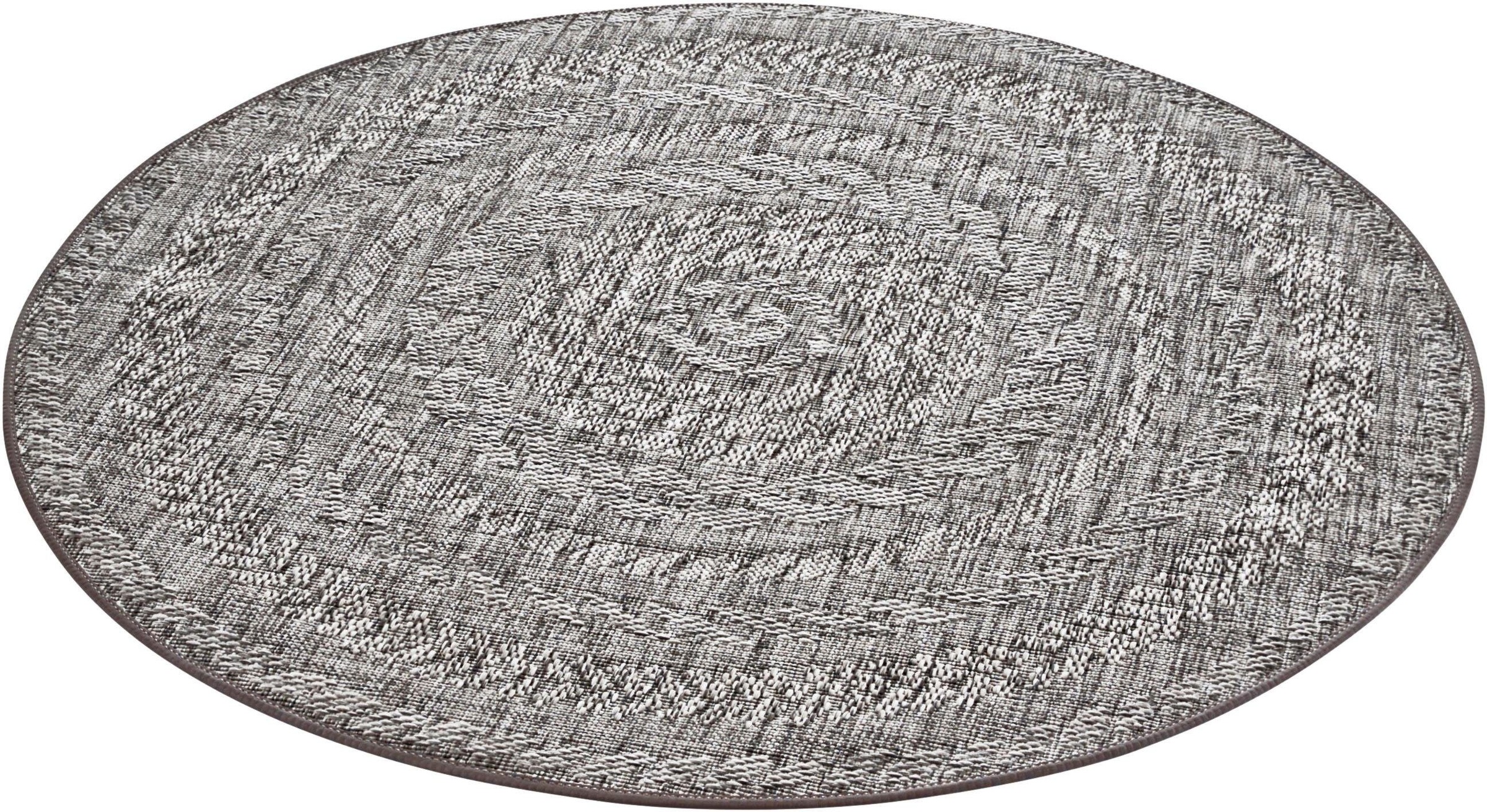 Image of NORTHRUGS Teppich »Almendro«, rund, 6 mm Höhe, In-und Outdoor geeignet, Sisal Optik, Wohnzimmer, Balkon, Terrasse, Robust, Pflegeleicht, Flachgewebe bei Ackermann Versand Schweiz