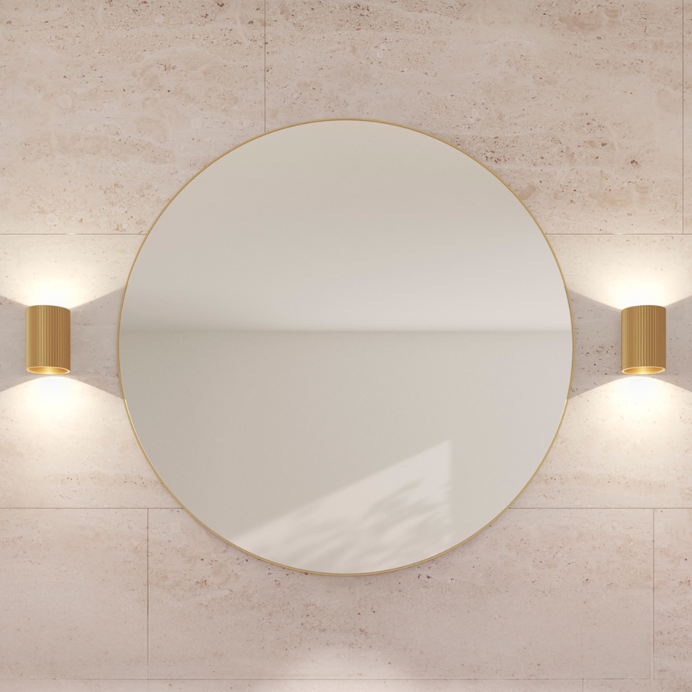 Loevschall Miroir mural »Refine Wandspiegel rund – stilvoller Designspiegel mit edlem Rahmen,« in mehreren Grössen & Farben für Bad, Schlafzimmer & Flur