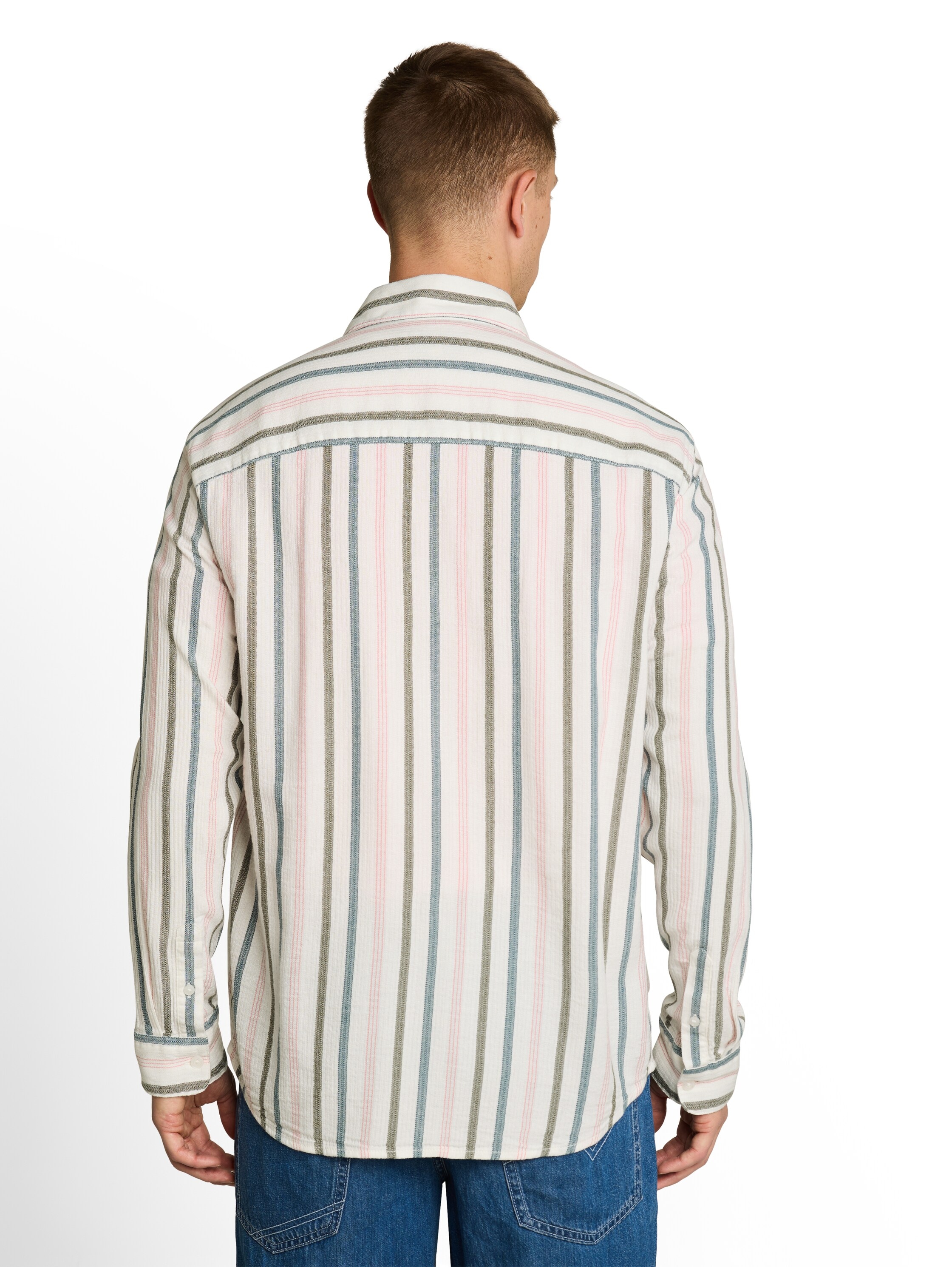 TOM TAILOR Denim T-shirt à manches longues avec motif à rayures