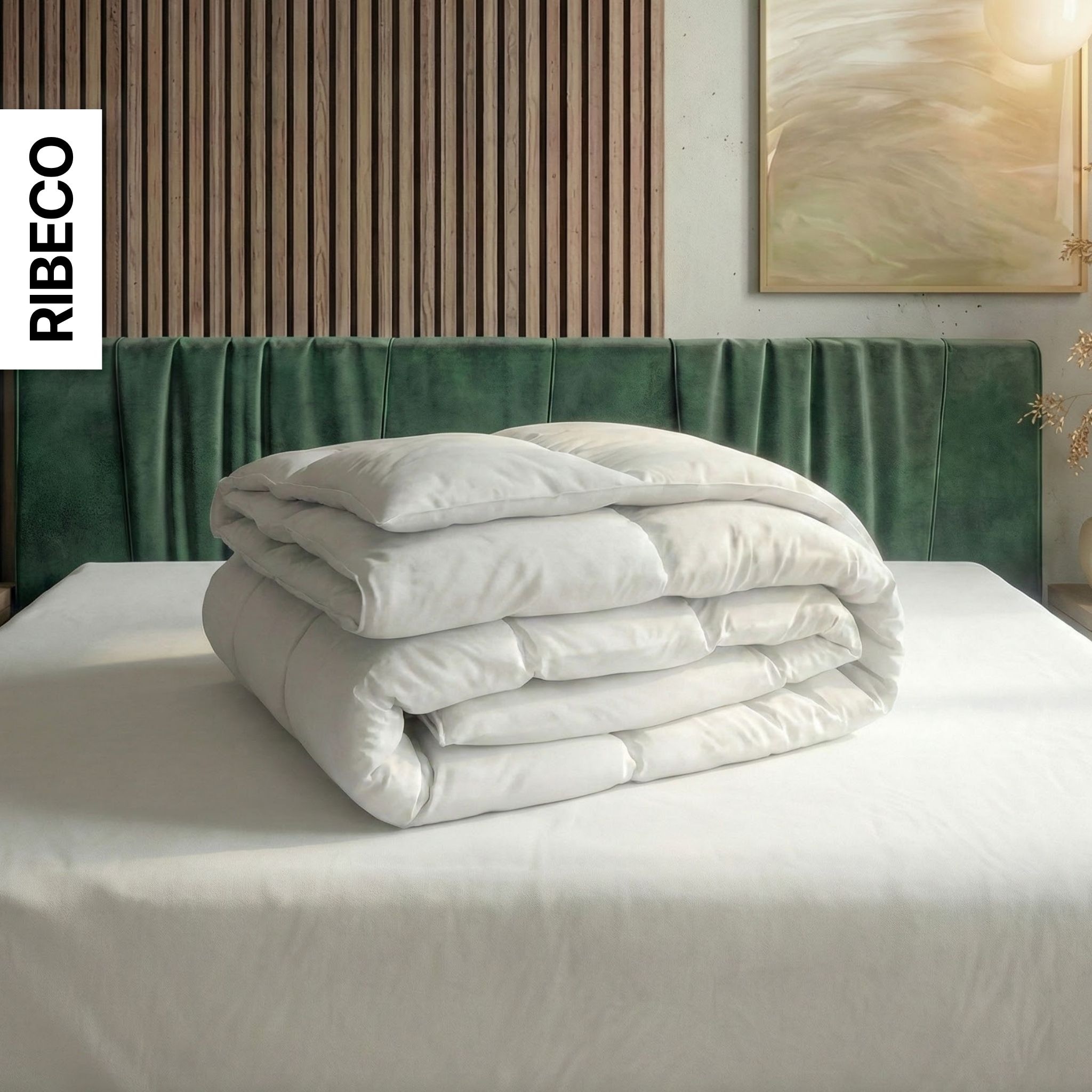 RIBECO Couette en plumes »Laram, Bettdecken für Sommer oder Winter, Made in Germany« léger Füllung 90 % plumes, 10 % duvet 1 cuis tlg. Excellent rapport qualité-prix, couette 135x200 cm ou 155x220 cm, couverture