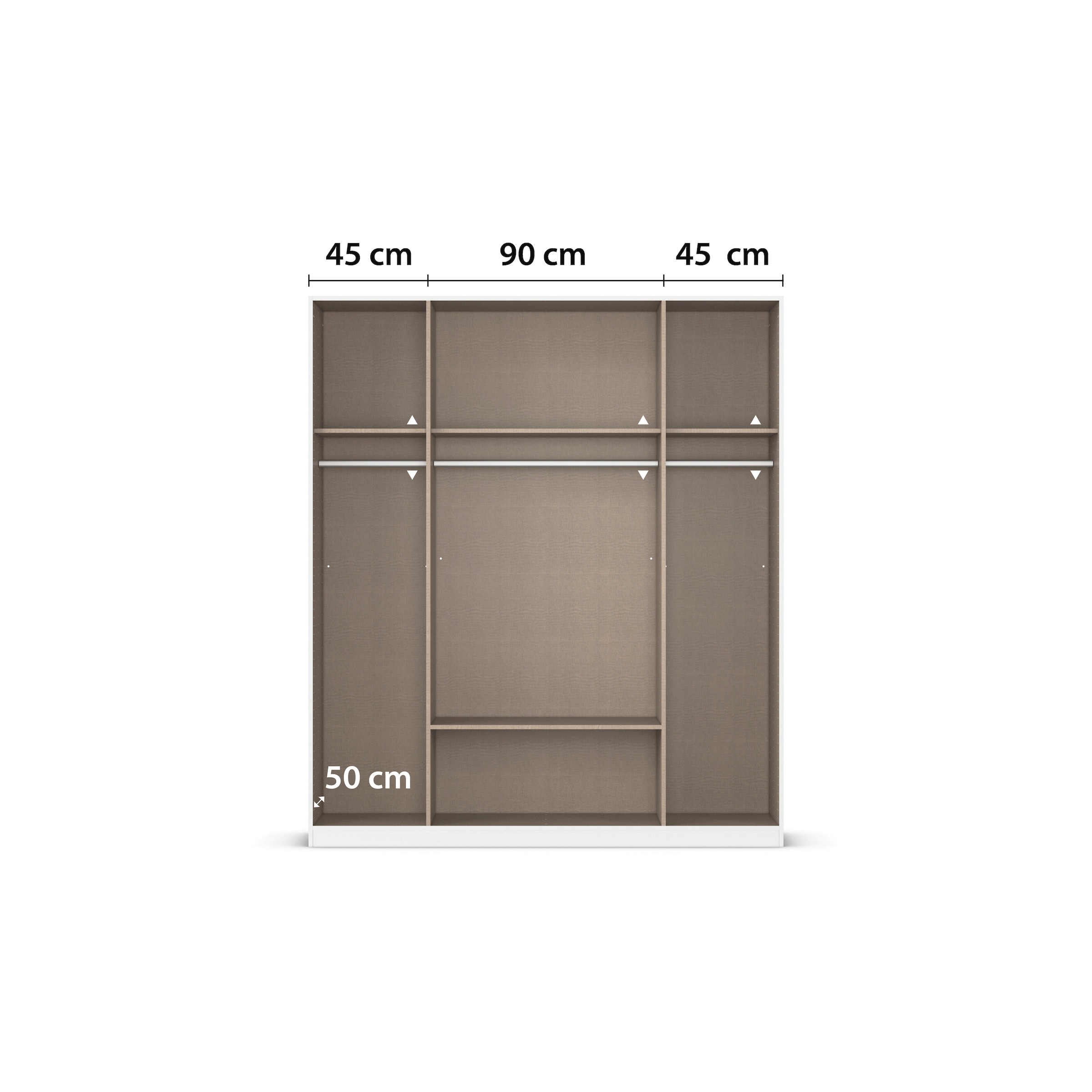 rauch Kleiderschrank »Mehrzweckschrank Schrank Garderobe Wäscheschrank Schlafzimmer GAMMA« 3 verschiedene Ausstattungen BASIC/CLASSIC/PREMIUM (inkl. SOFT-CLOSE),  Weiss, 181 cm, 2 Schubladen, Stangengriff Schwarz MADE IN GERMANY