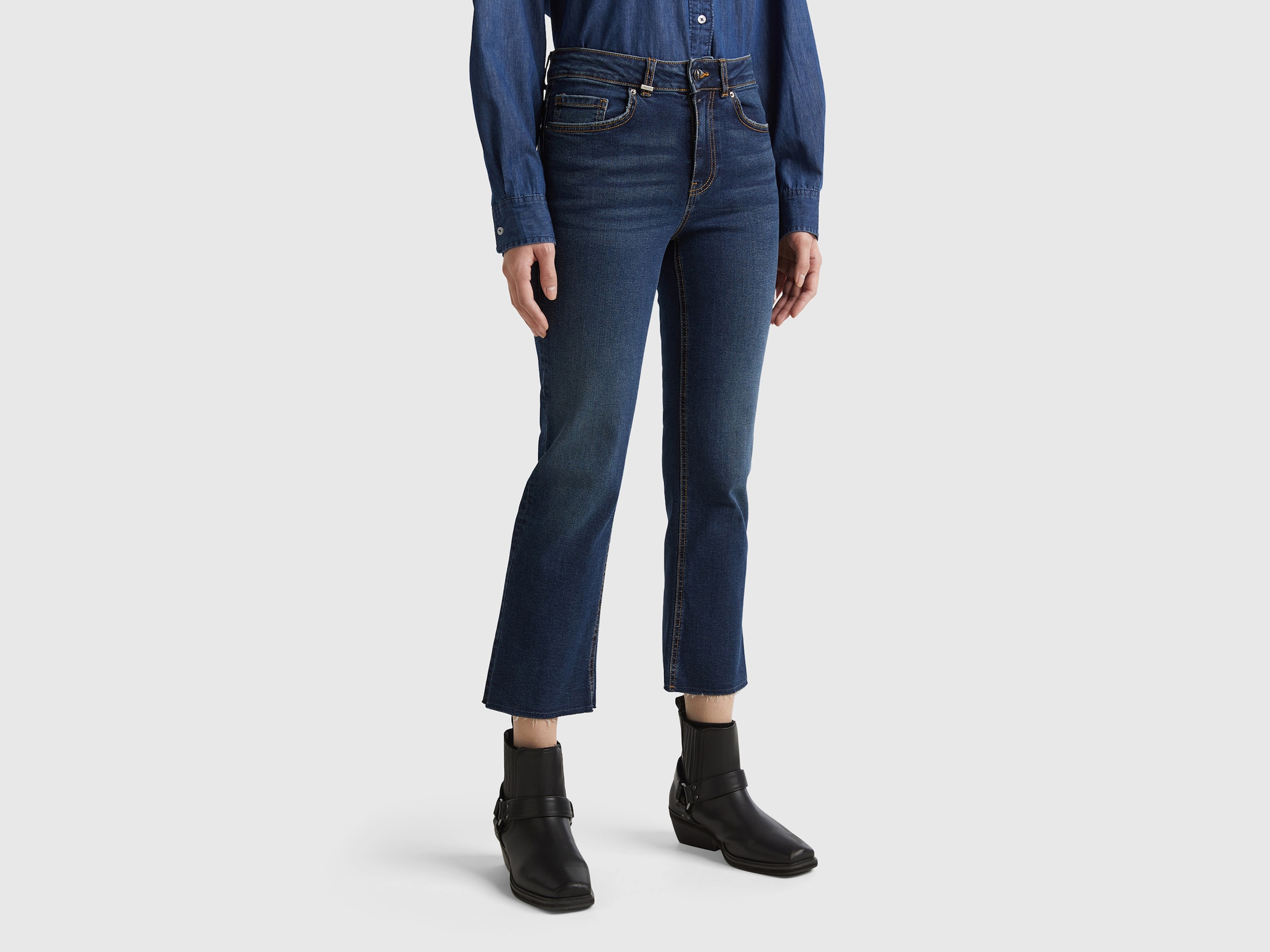 Weite Jeans, mit geradem Bein