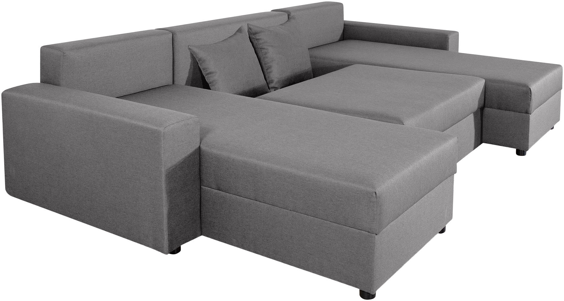 COLLECTION AB Wohnlandschaft »Pico U-Form«, Wohnlandschaft,2 X Ottomane,Polyätherschaum Polsterung