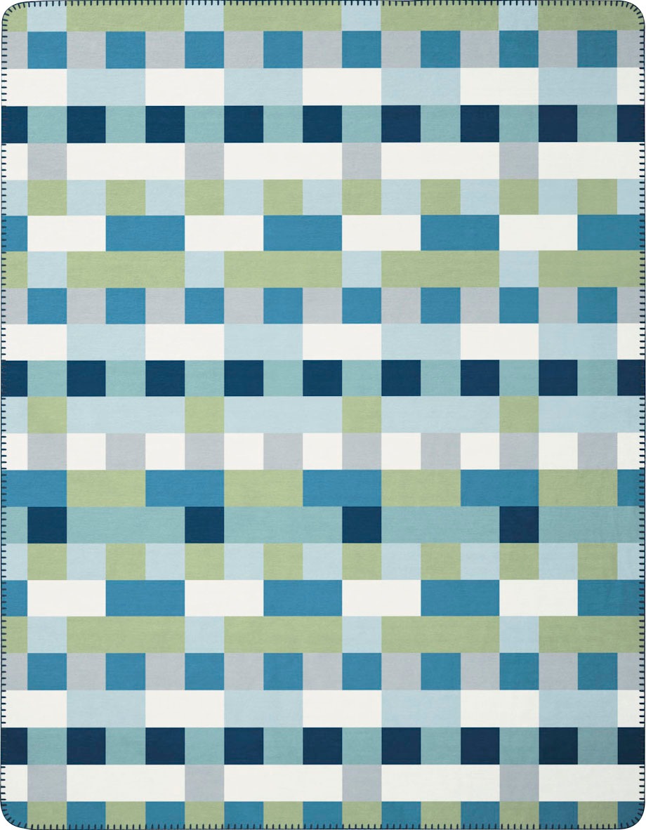 Image of BIEDERLACK Wohndecke »Swimming Pool«, mit farbenfrohem Karo, Kuscheldecke bei Ackermann Versand Schweiz