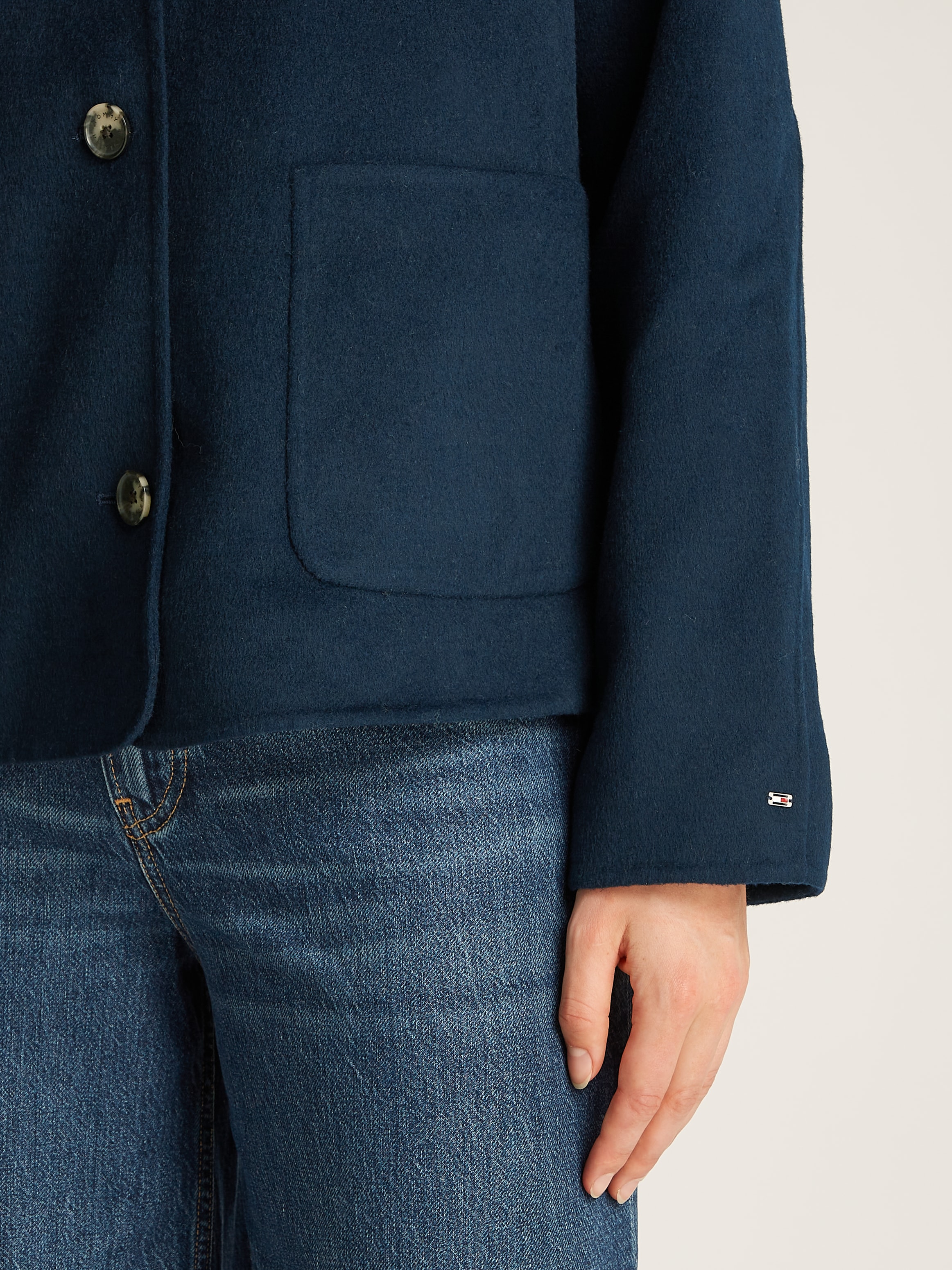 Tommy Hilfiger Bomberjacke »DF WOOL BOMBER JACKET«, mit Wollanteil
