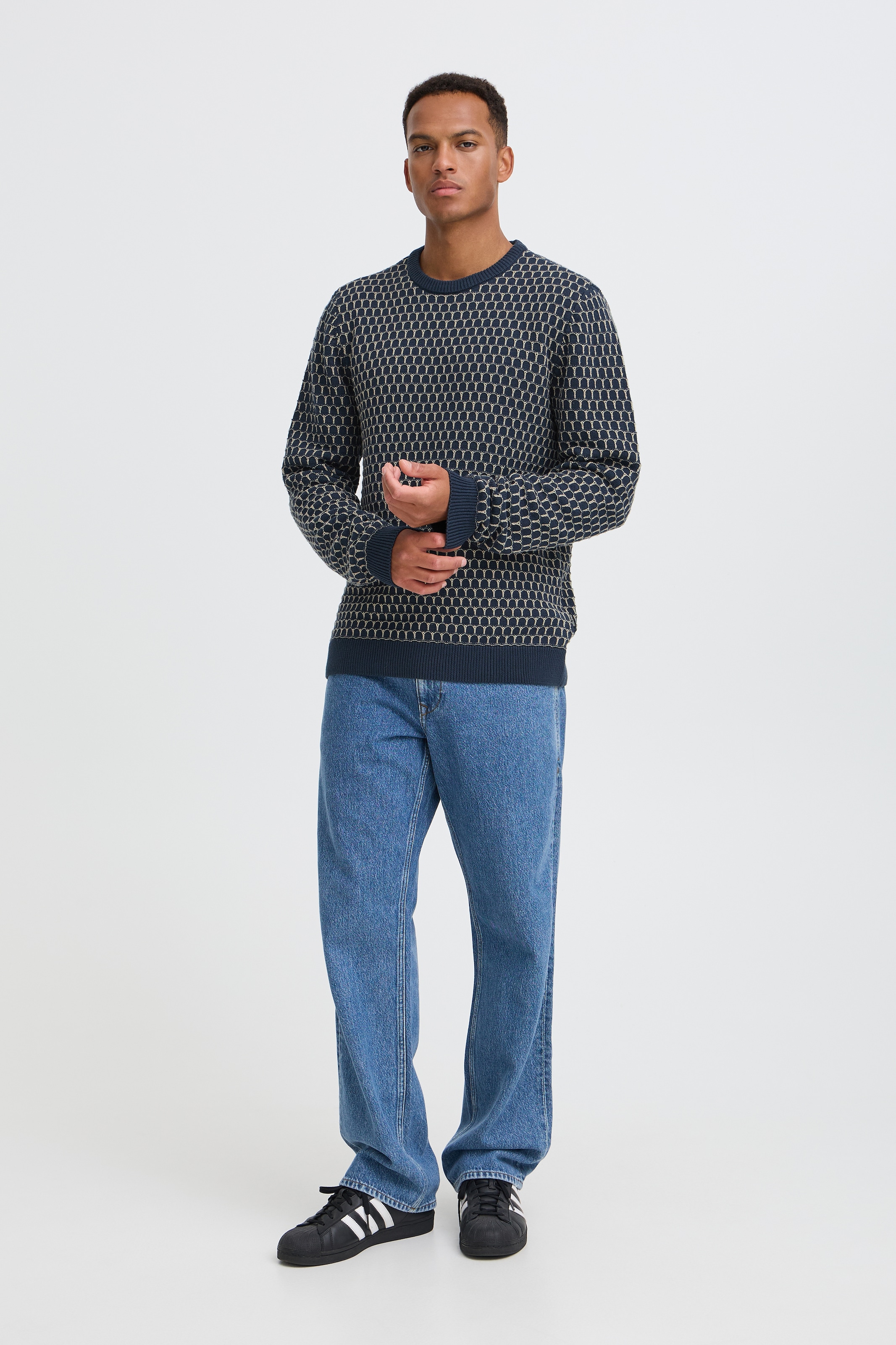 Blend Rundhalspullover »BHDONG CREW« Baumwolle, regular fit