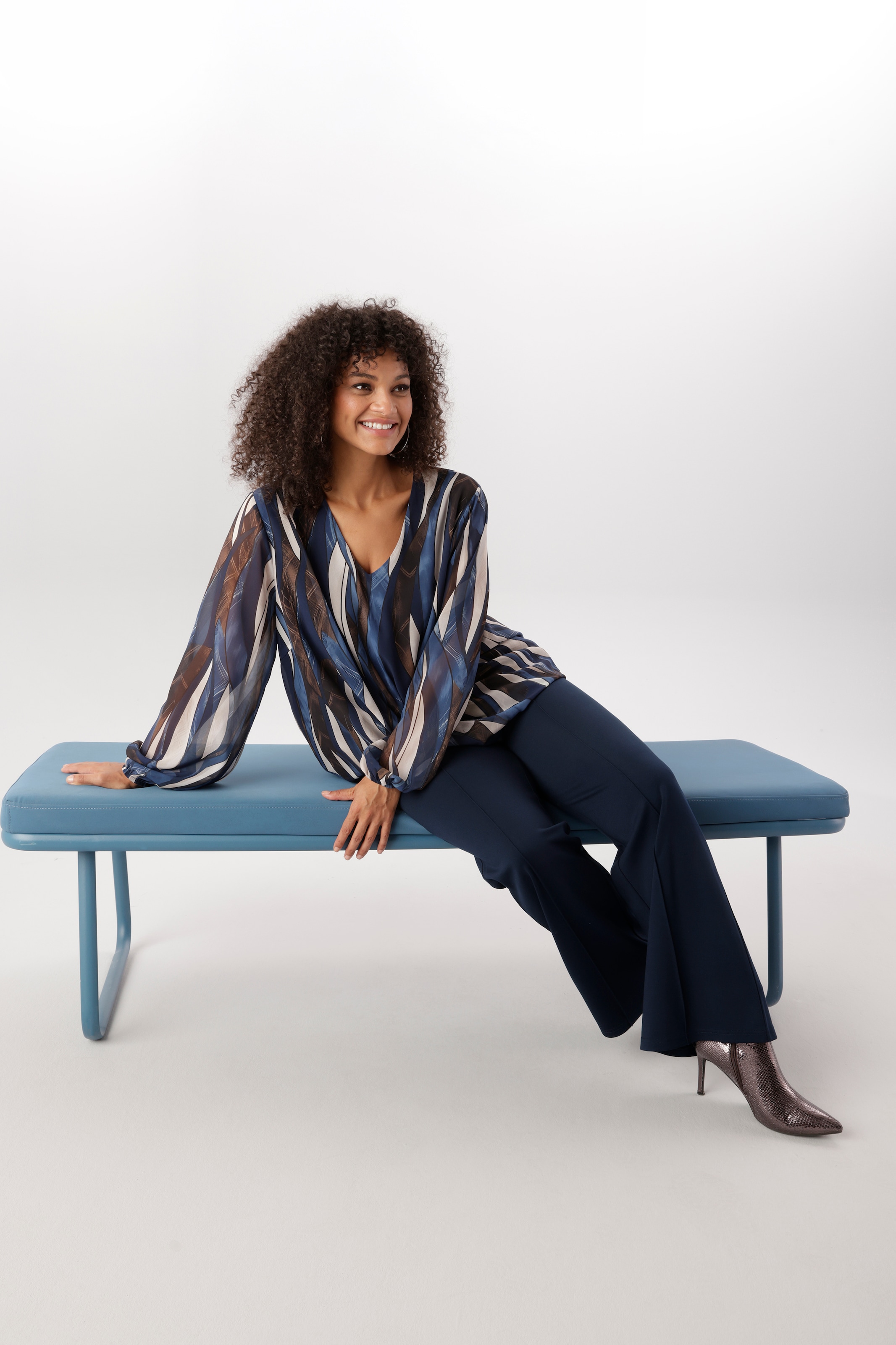 Aniston PLUS Pantalon à enfiler  décoré de plis - NOUVELLE COLLECTION