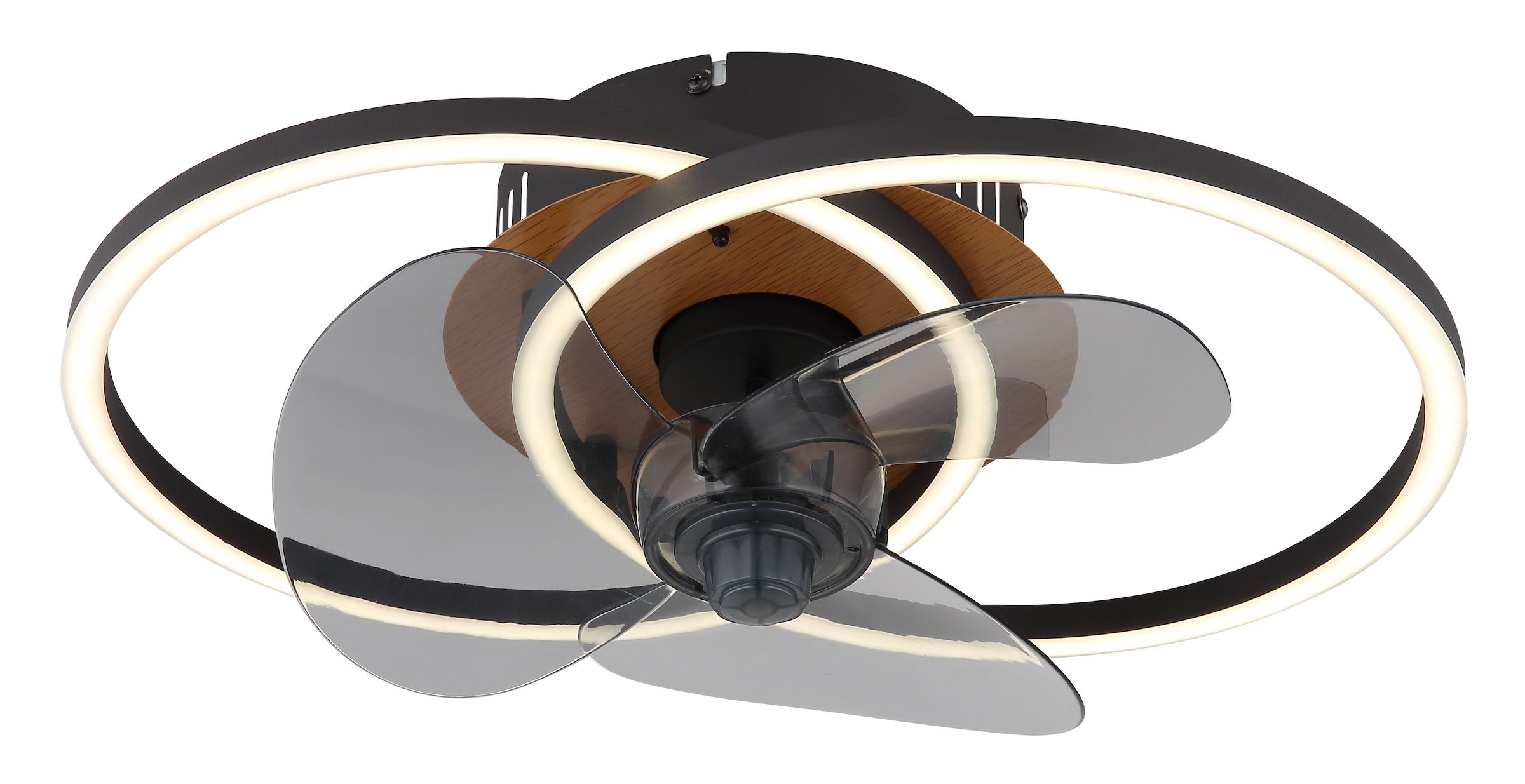 Image of GLOBO LIGHTING Deckenleuchte "KAREN" LED-Modul 1 Stk. warmweiss - kaltweiss Deckenventilator, Deckenlampe, moderner Ventilator, Holz Optik