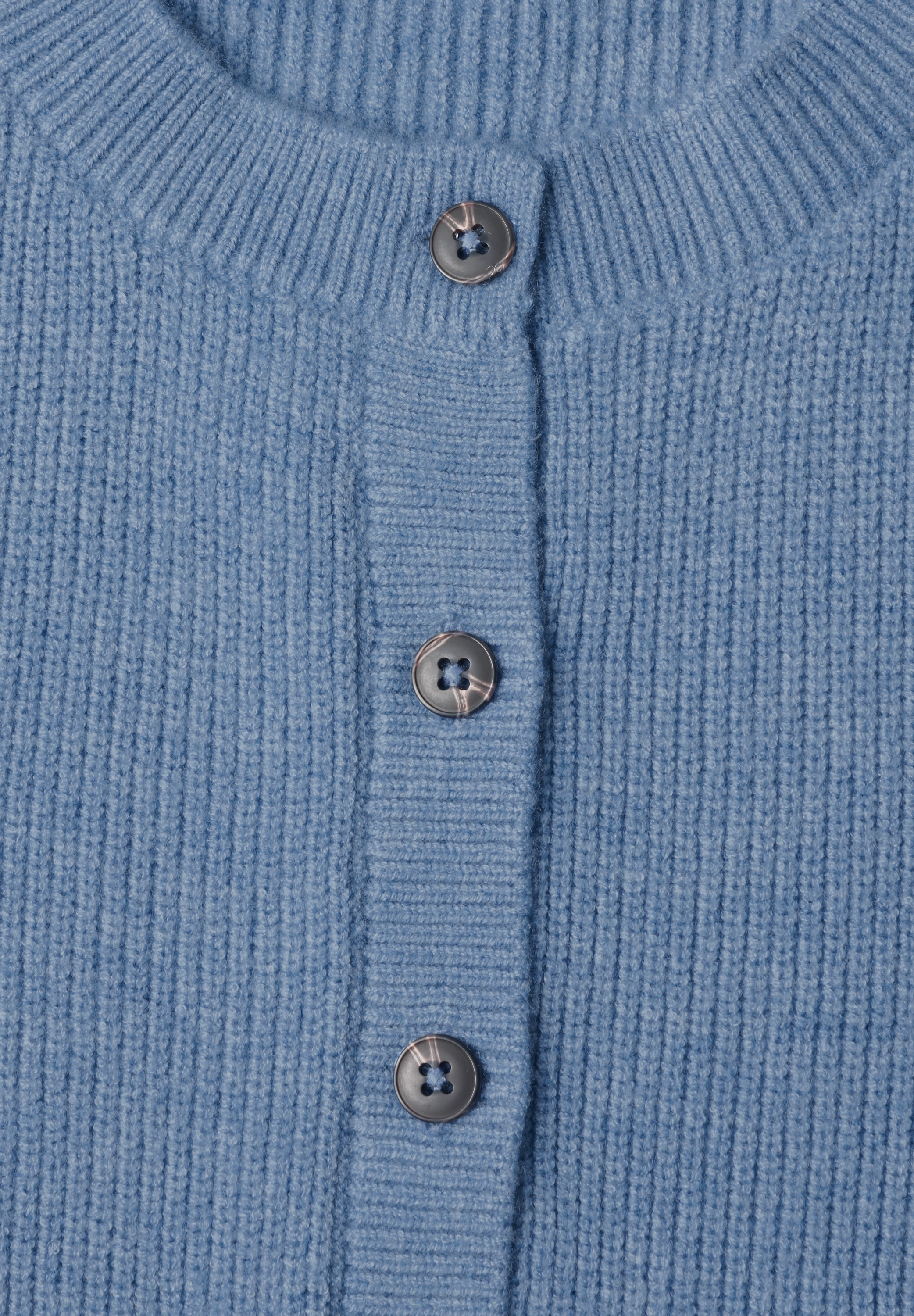 STREET ONE Gilet tricoté avec patte de boutonnage et col rond