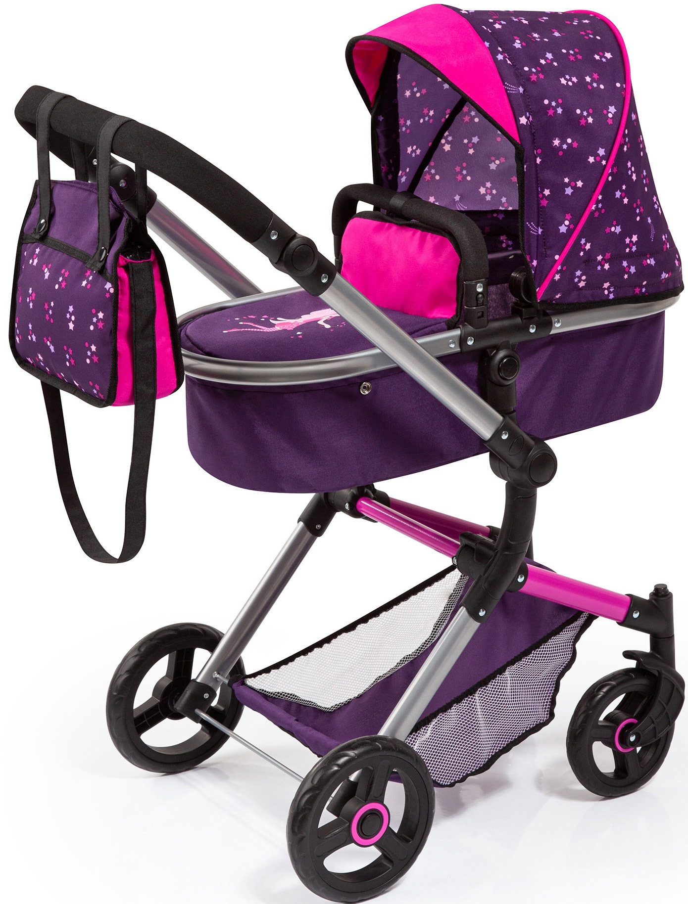Image of Bayer Kombi-Puppenwagen »Vario, lila«, mit Wickeltasche bei Ackermann Versand Schweiz