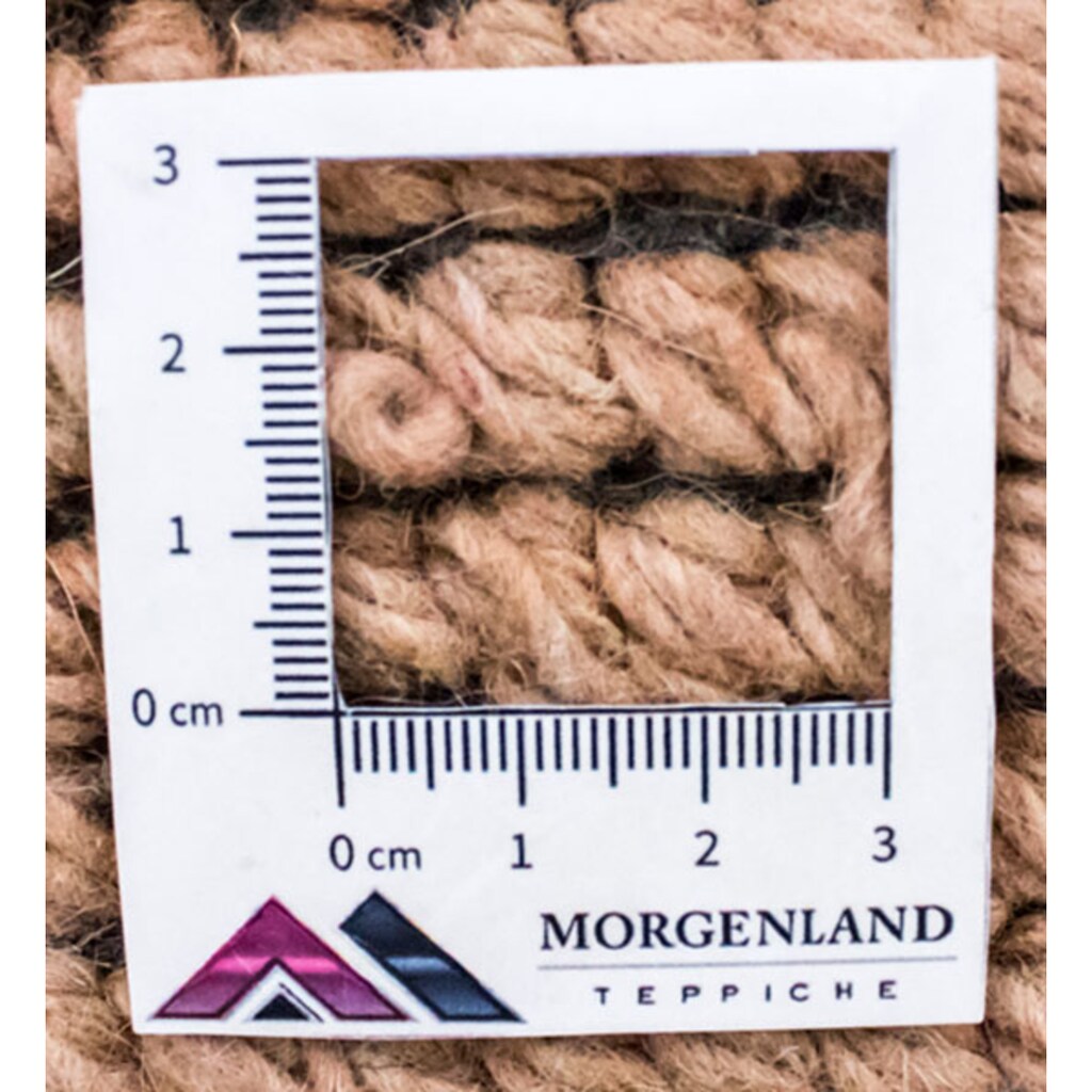 morgenland Wollteppich »Nepal Teppich handgeknüpft braun«, rechteckig