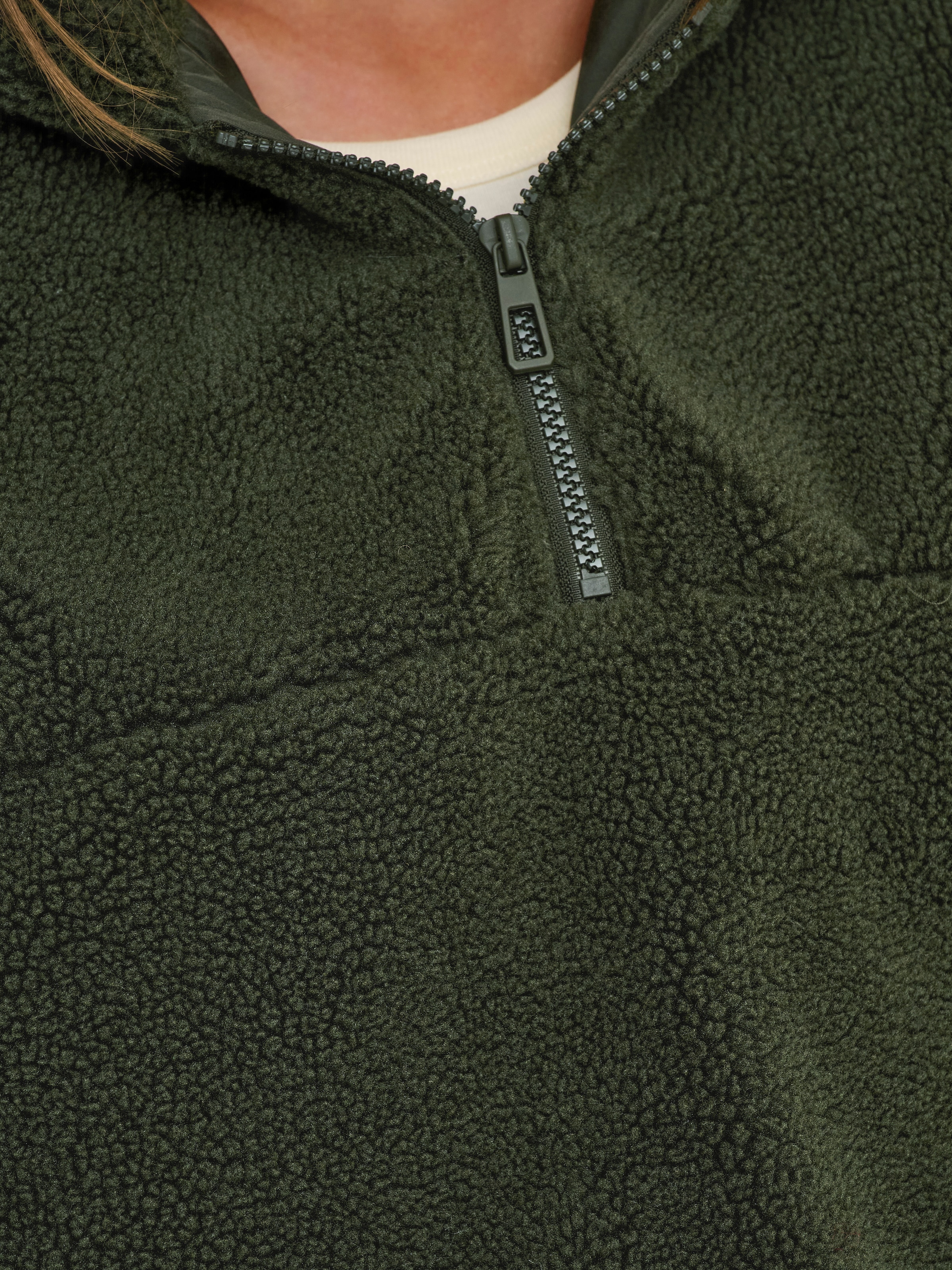 ONLY Fleecejacke »ONLSIENA TEDDY ANORAK LIFE CC OTW«, mit Kapuze