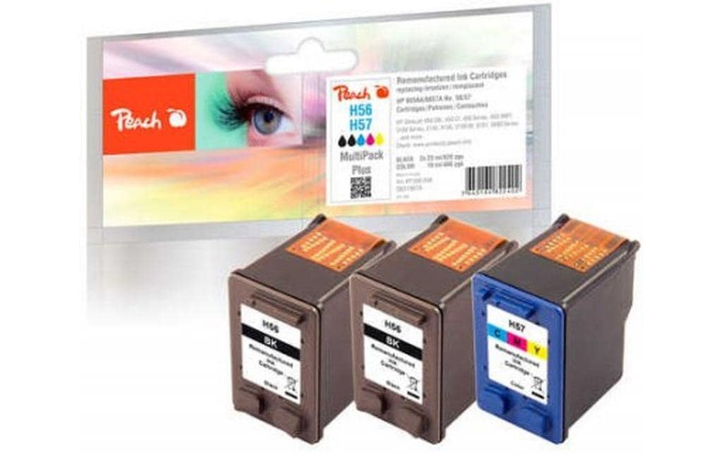 Tintenpatrone »Peach HP No 56 / No 57 MP+«, (3 St.)