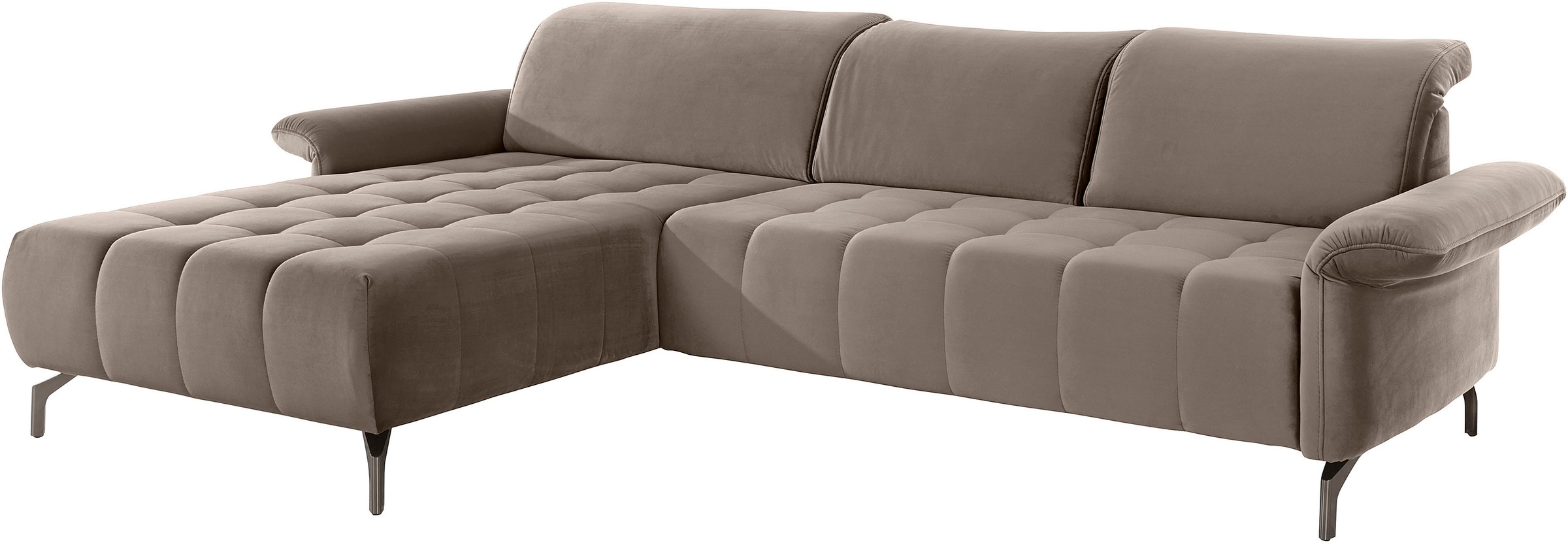 INOSIGN Ecksofa »Fresh L-Form«, Federkern, wahlweise Kopfteilverstellung und motorischer Vorziehsitz