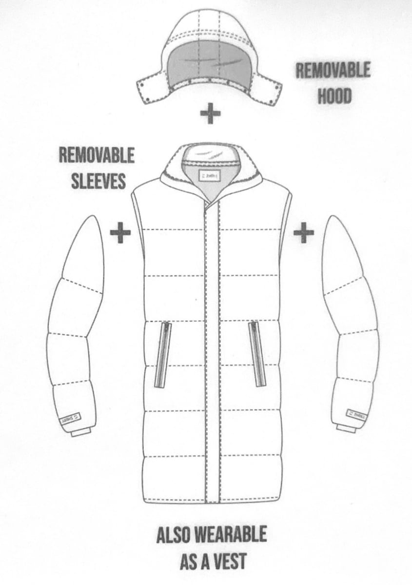 Zhrill Steppmantel »2 in 1 Mantel und Weste« Kapuze abnehmbar