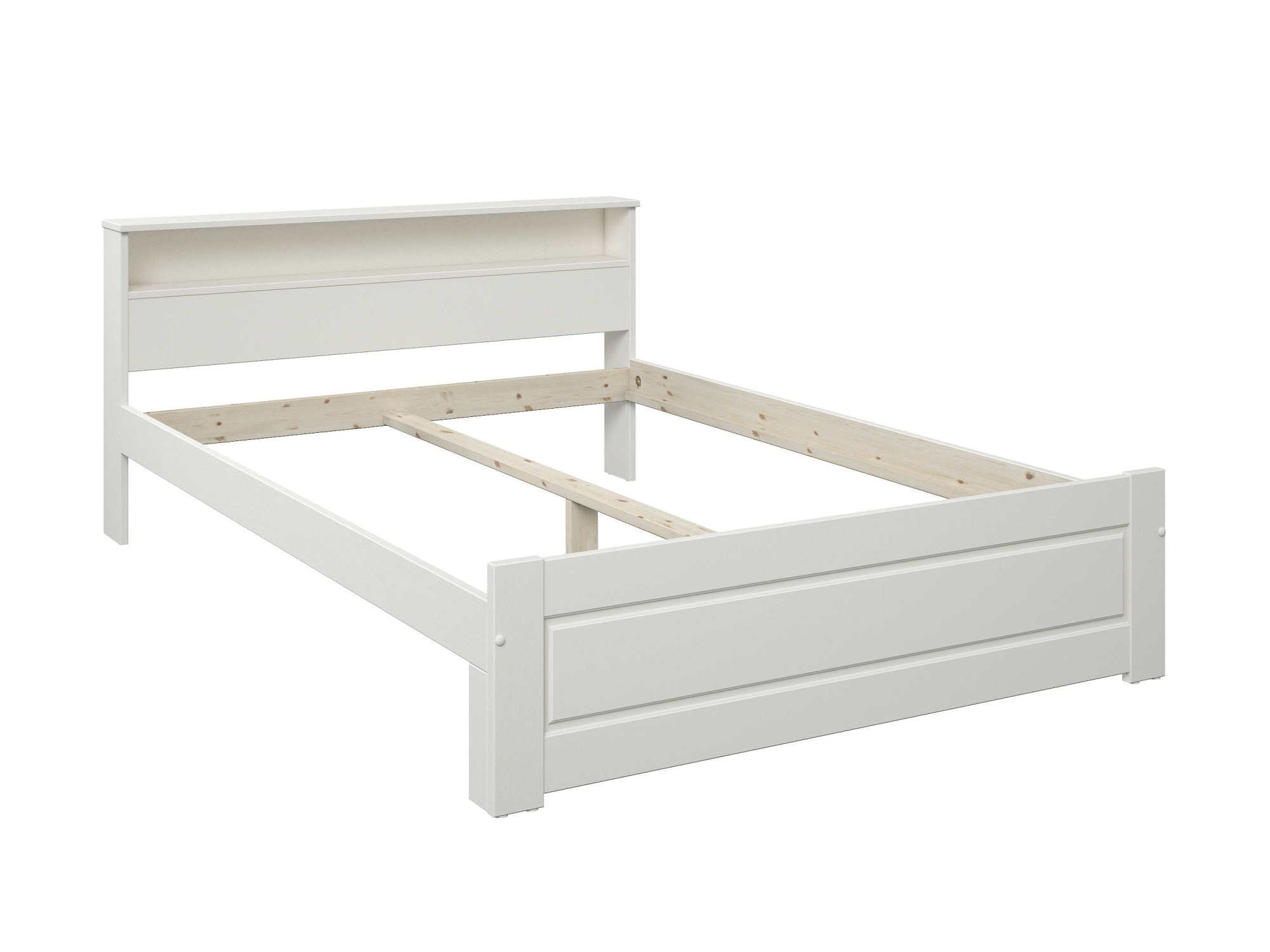 GOODproduct Massivholzbett »FLAVION, TOPSELLER! Jugendbett, FSC® zertifizierte massive Kiefer« Breite: 140,  Qualitätsprodukt, Regal, Kassettenoptik, Schublade optional