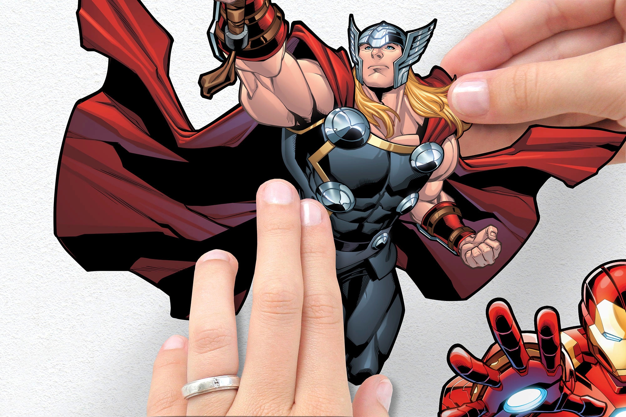 Komar Wandtattoo »Avengers Action - Grösse 100 x 70 cm«, (8 St.), selbstklebend, Wandsticker, Kinderzimmer