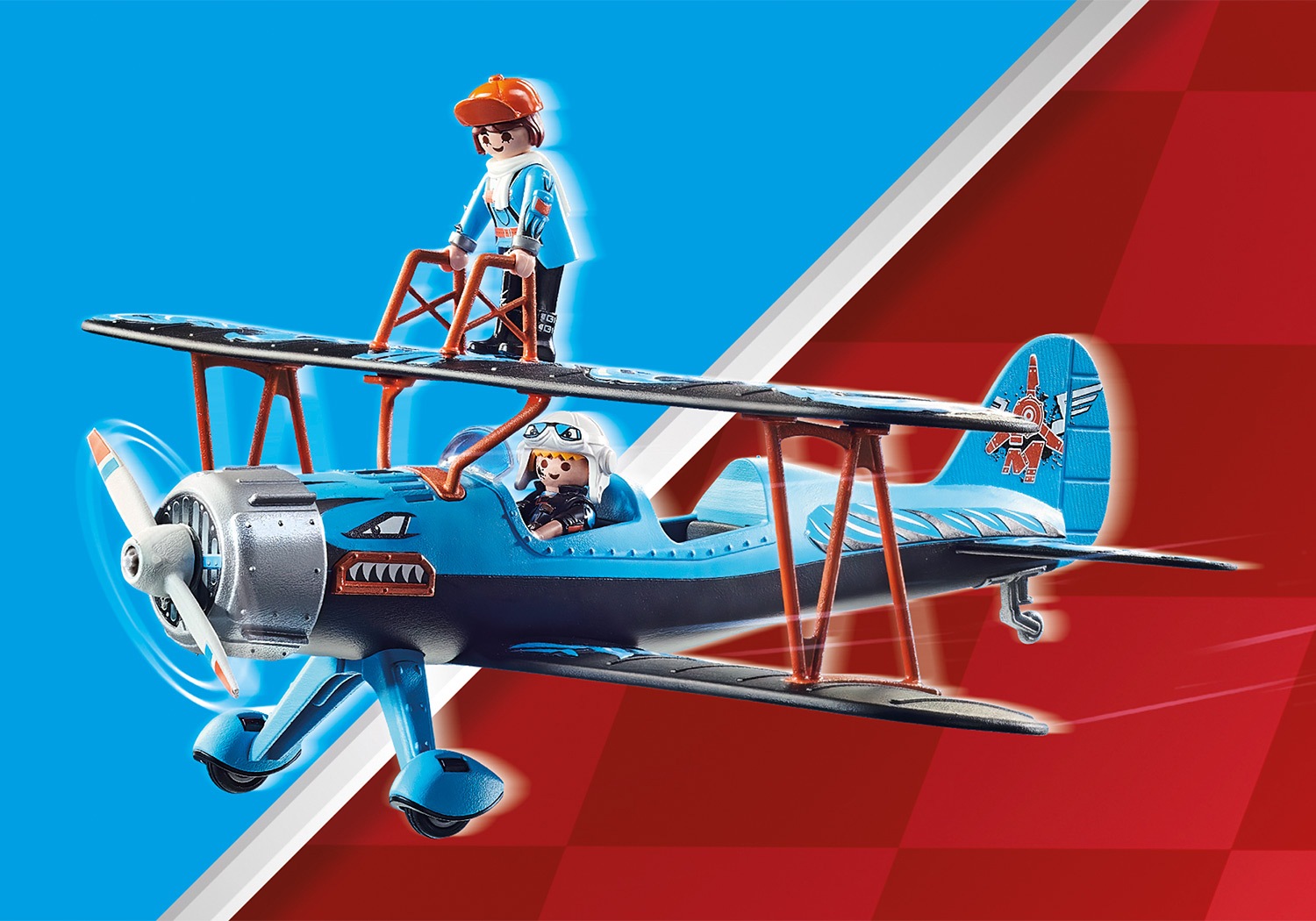 Playmobil® Konstruktions-Spielset »Doppeldecker "Phönix" (70831), Air Stuntshow«, (45 St.), mit Soundeffekten; Made in Germany