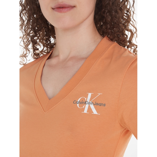 ♕ Calvin Logodruck TEE«, mit V-Shirt versandkostenfrei Jeans auf Klein SLIM V-NECK »MONOLOGO
