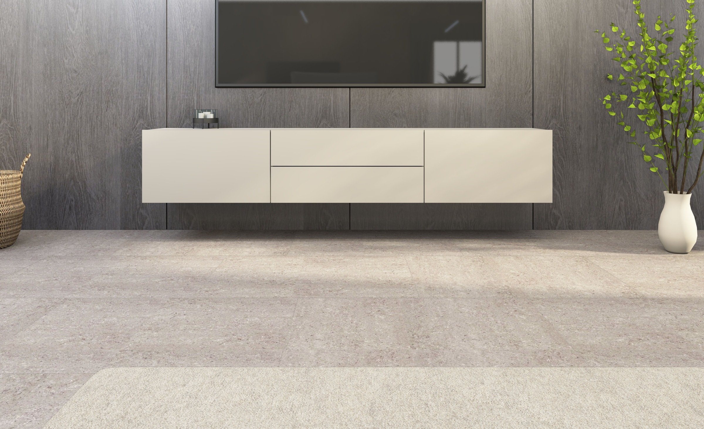 borchardt Möbel Lowboard "Sophia, TV-Schrank Breite 200 cm" Breite 200 cm mit 2 Klappen und 2 Schubkästen, stehend und hängend
