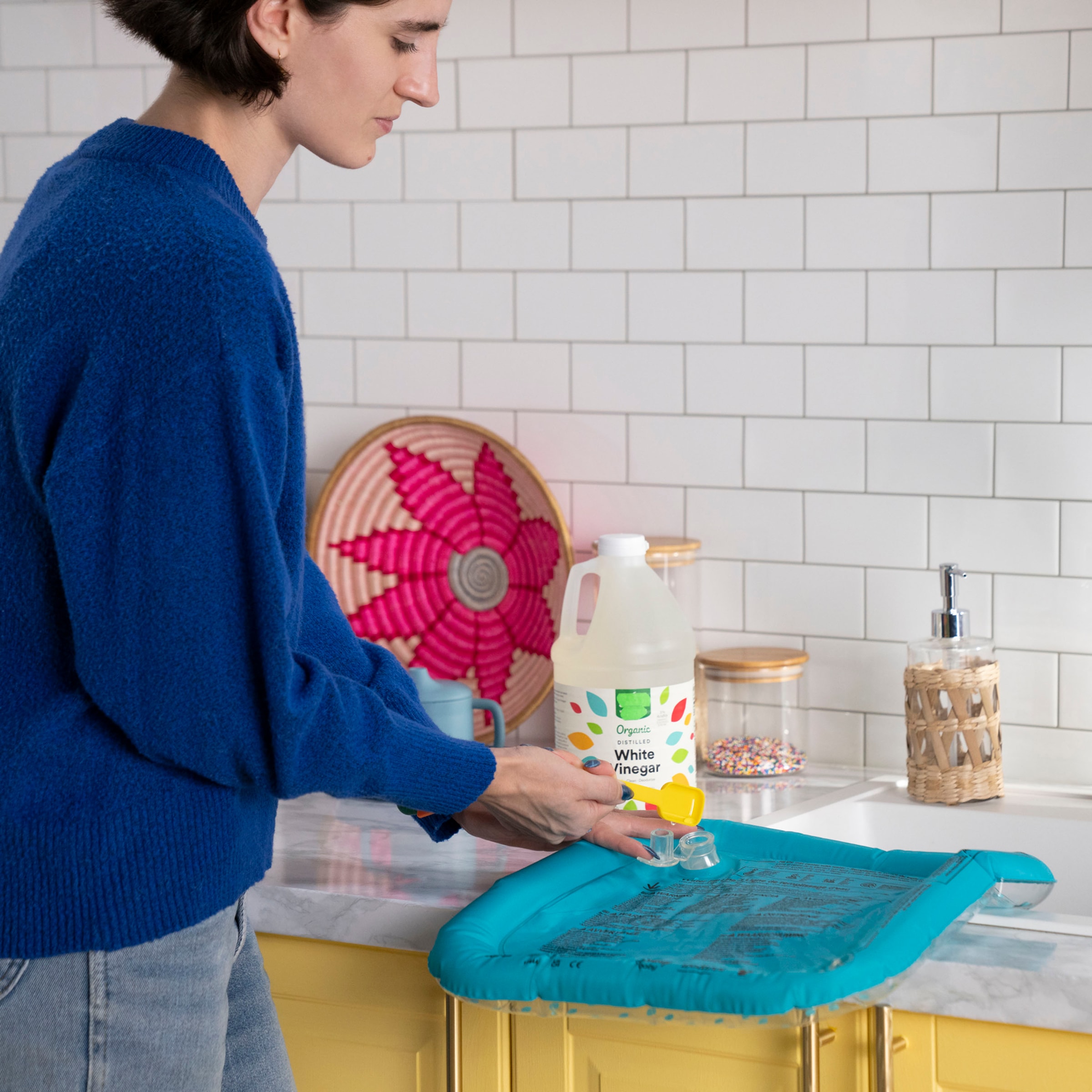 Bright Starts Tapis de jeu »Stitch Making Waves Tummy Time Water Mat«