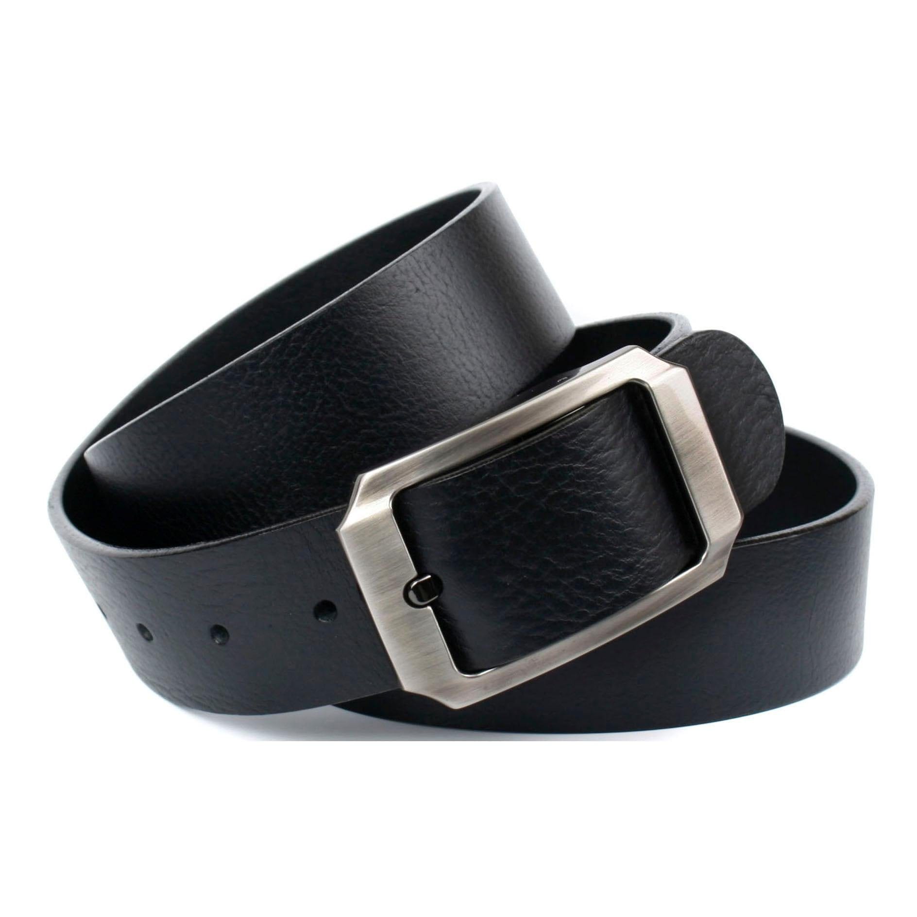 Anthoni Crown Ceinture en cuir avec boucle satinée