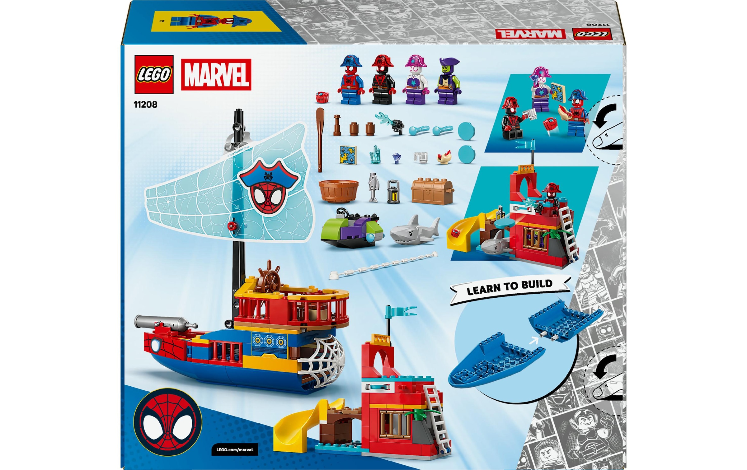 LEGO® Konstruktionsspielsteine »Marvel Piratenschiff von Spideys Team 11208«