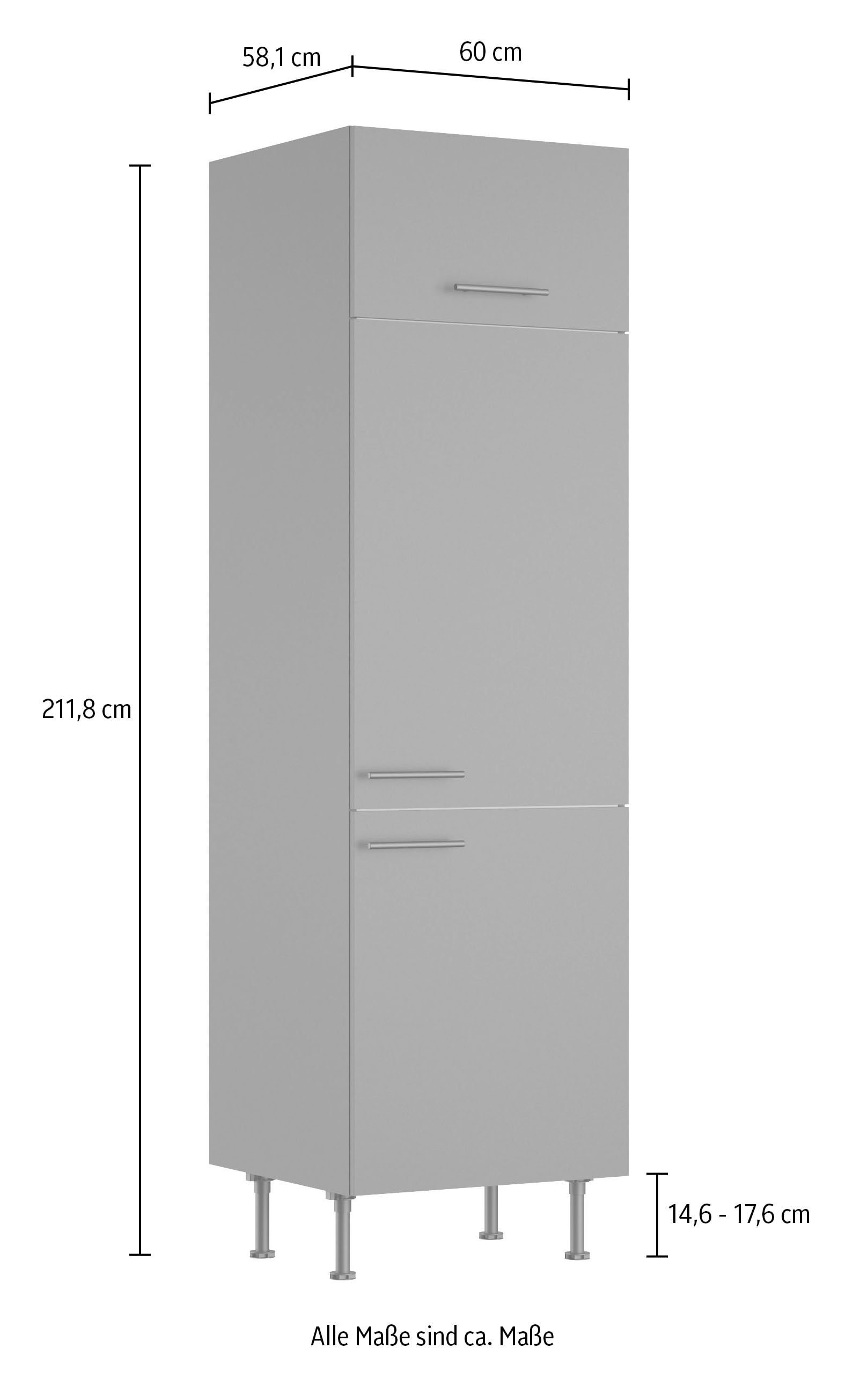 OPTIFIT Armoire réfrigérée encastrable »Fiona« Breite 60 cm, m. 2 Türen, 1 Klappe, höhenverstellbare Füsse