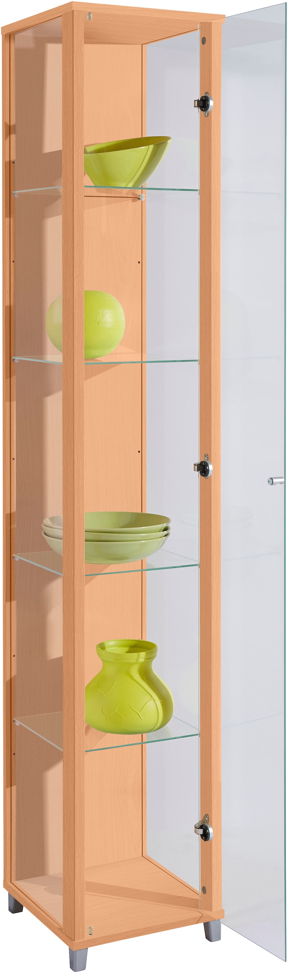 fif möbel Vitrines »OPTIMA Höhe ca. 172 cm« Standvitrine/Glasvitrine 1x Glastür,perfekt für Sammler,Sammlervitrine