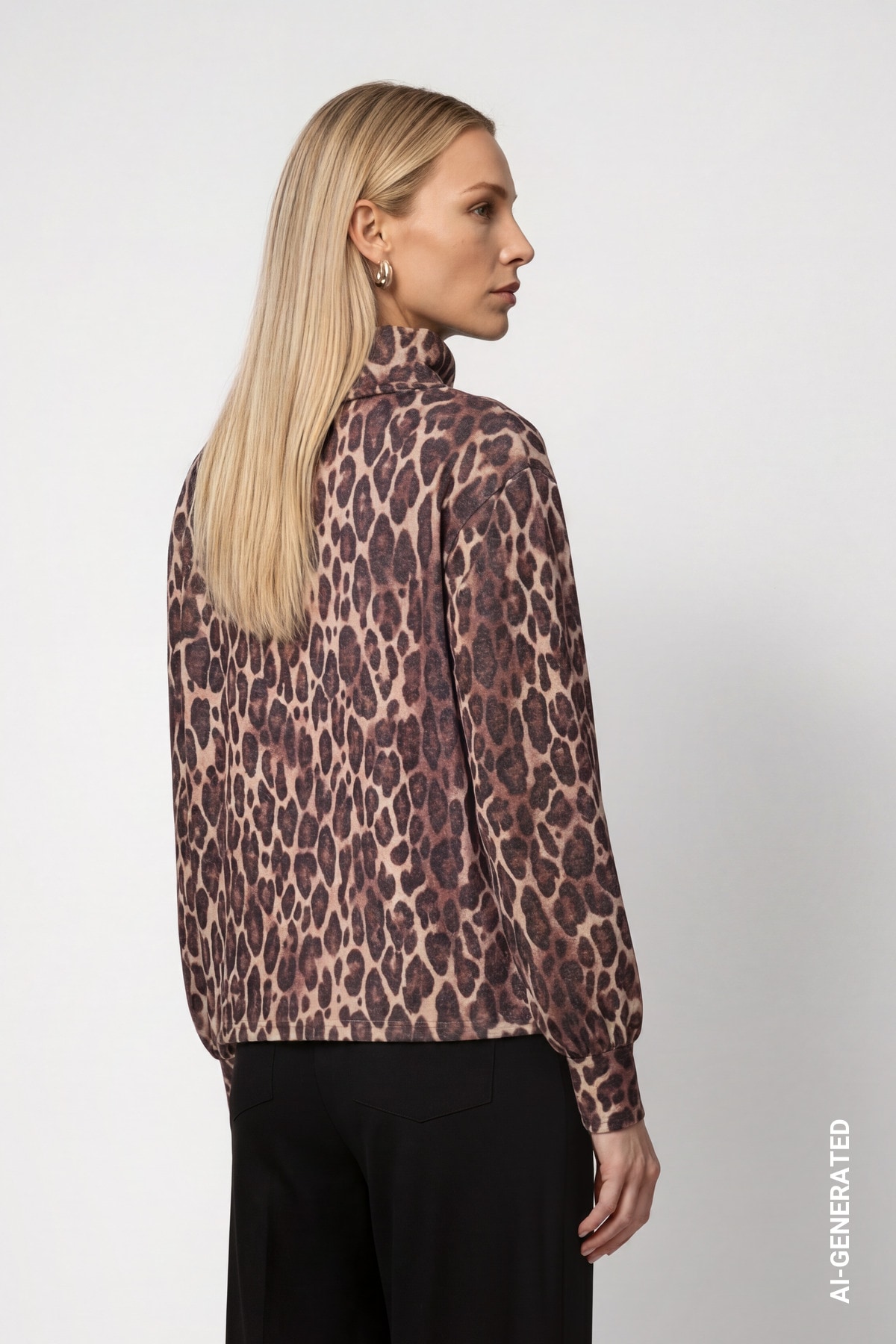 Monari Sweatshirt »Sweatshirt Leo Allover«, Regular fit mit Rollkragen
