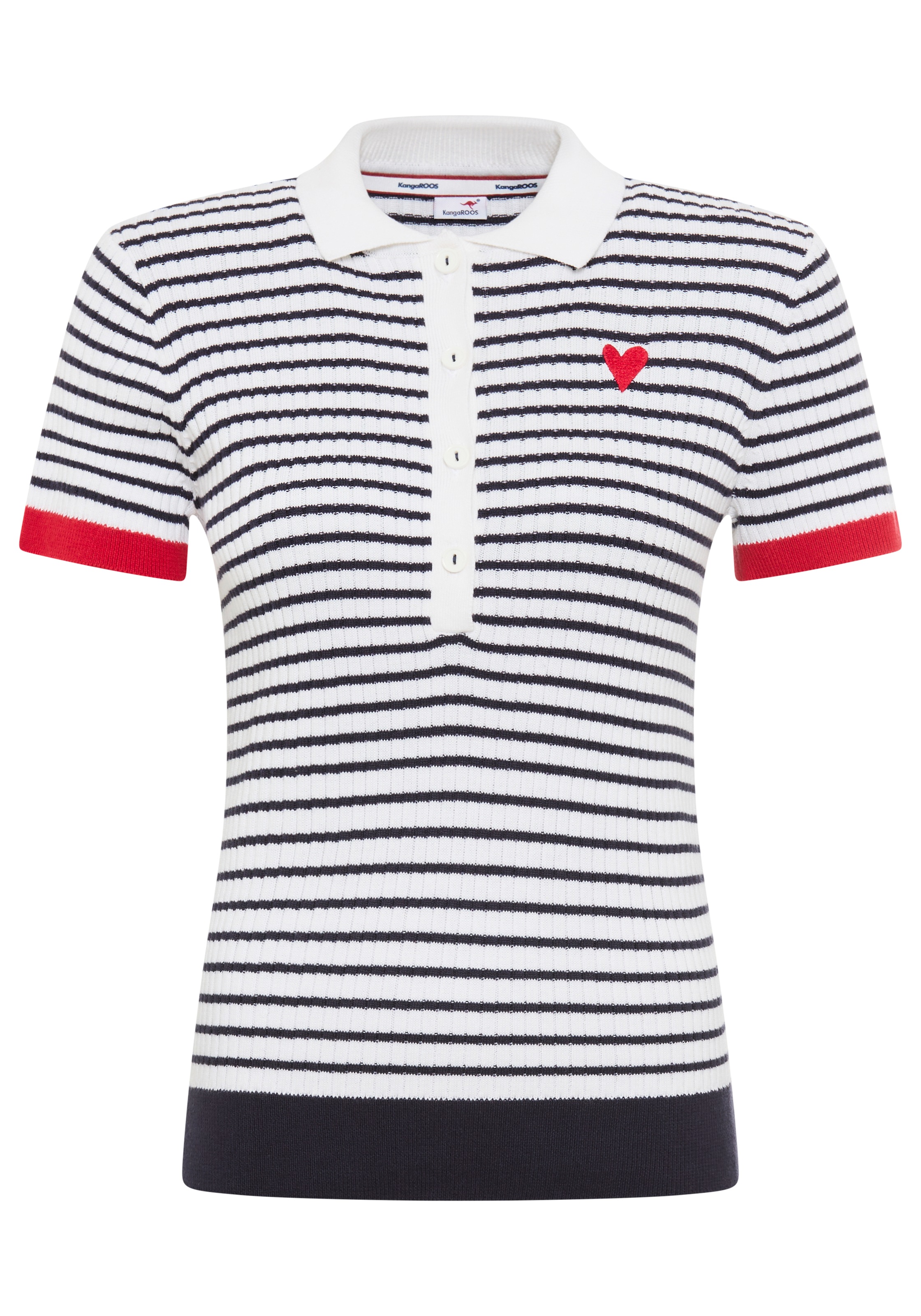 KangaROOS Polokragenpullover aus Baumwoll-Mix, Polokragen, schmale Basic-Passform