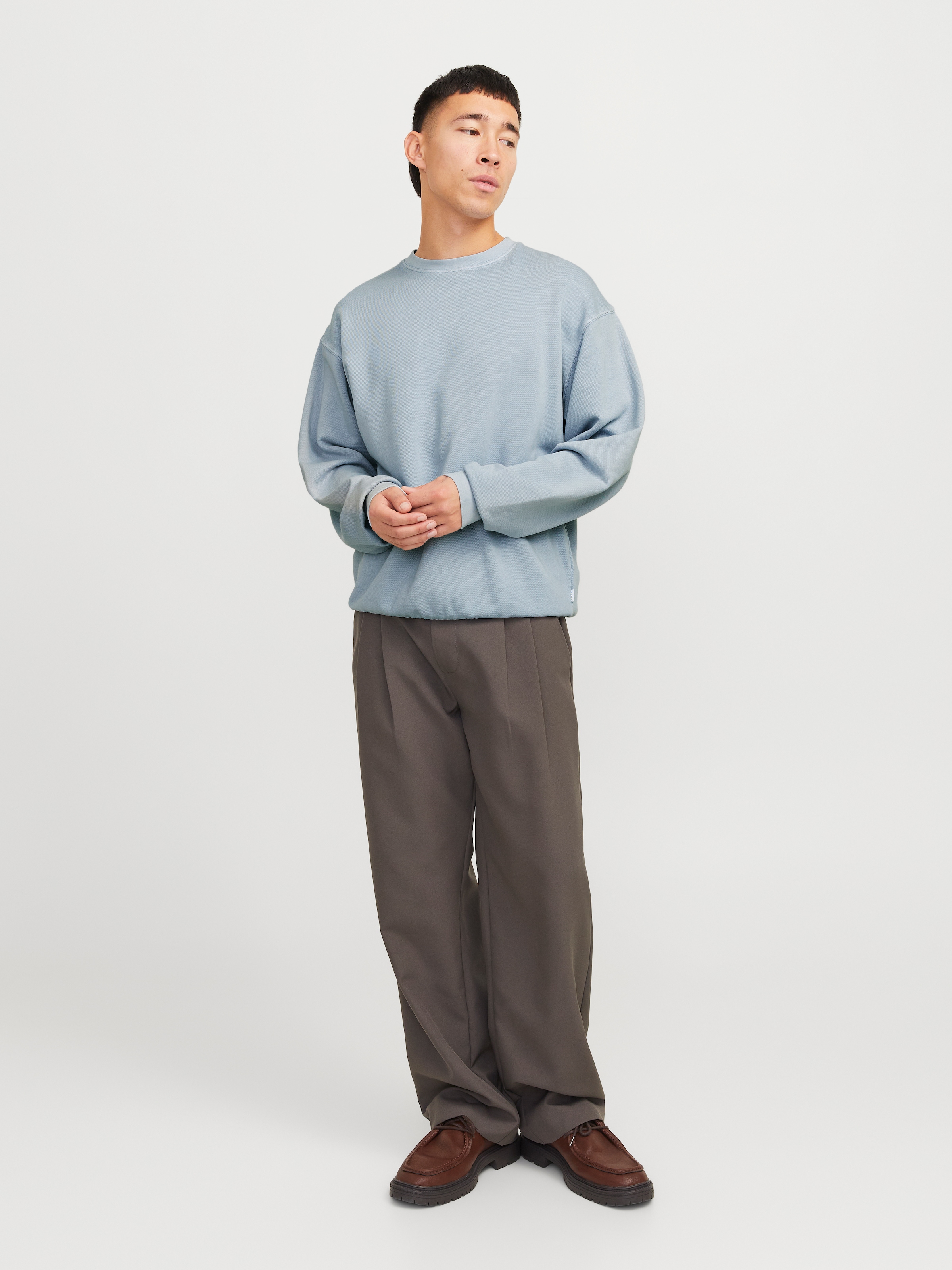 Jack & Jones Sweatshirt »JJECHARGE FADED SWEAT CREW NECK NOOS«, mit Rippbündchen