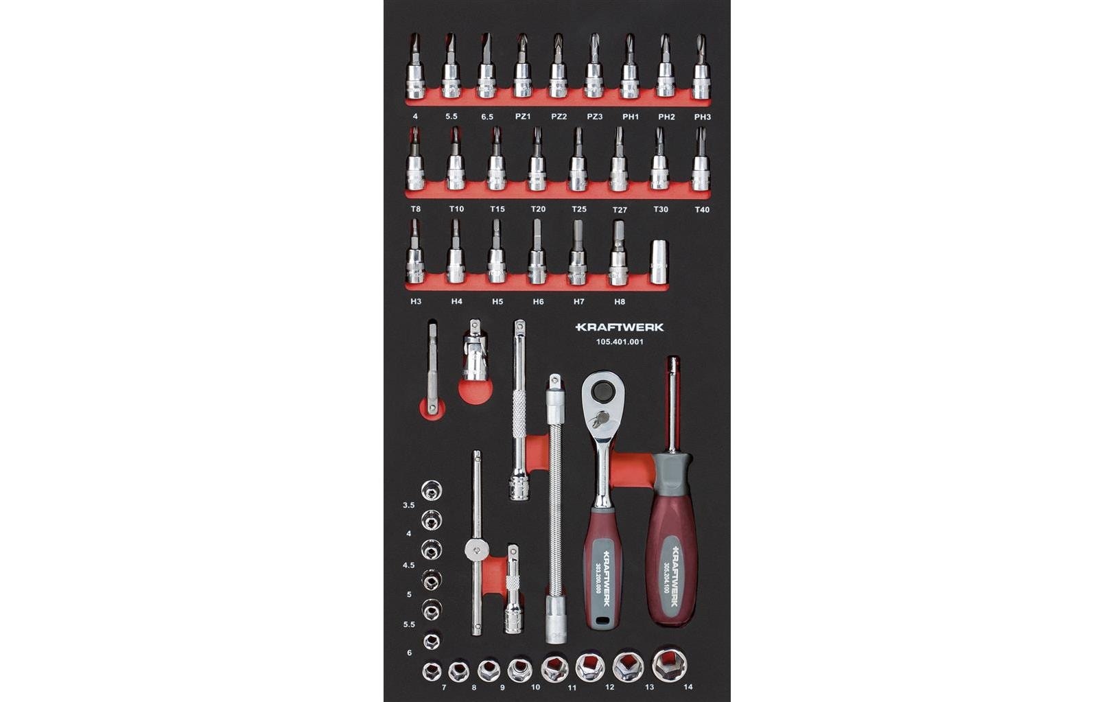Image of Kraftwerk Steckschlüssel "Pro Line 46-teilig" 46 Stk. tlg.