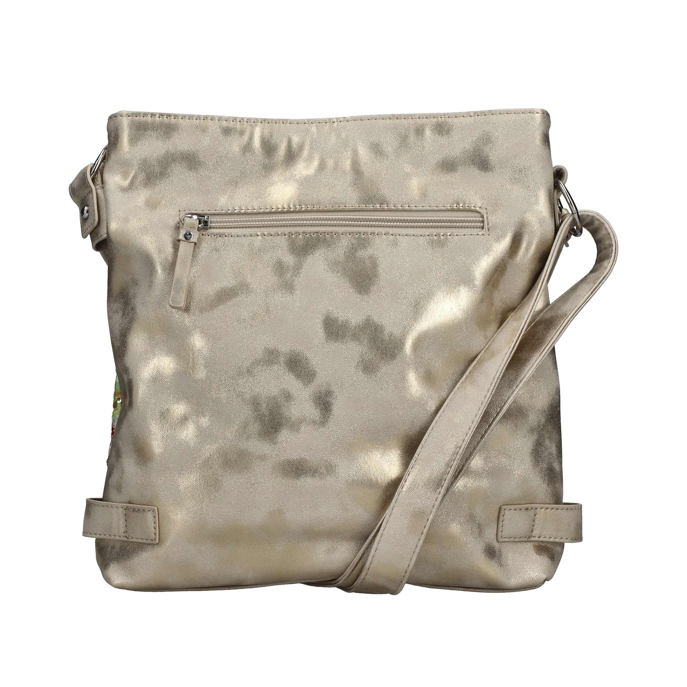 Rieker Umhängetasche Damen Schultertasche, Handtasche in Metallic-Optik