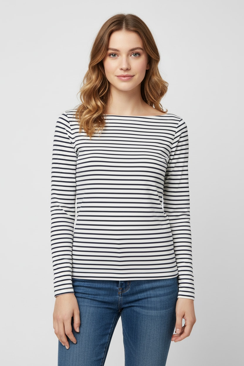 ONLY T-shirt à manches longues »ONLKISS LIFE LS BOATNECK TOP CC JRS NOOS«