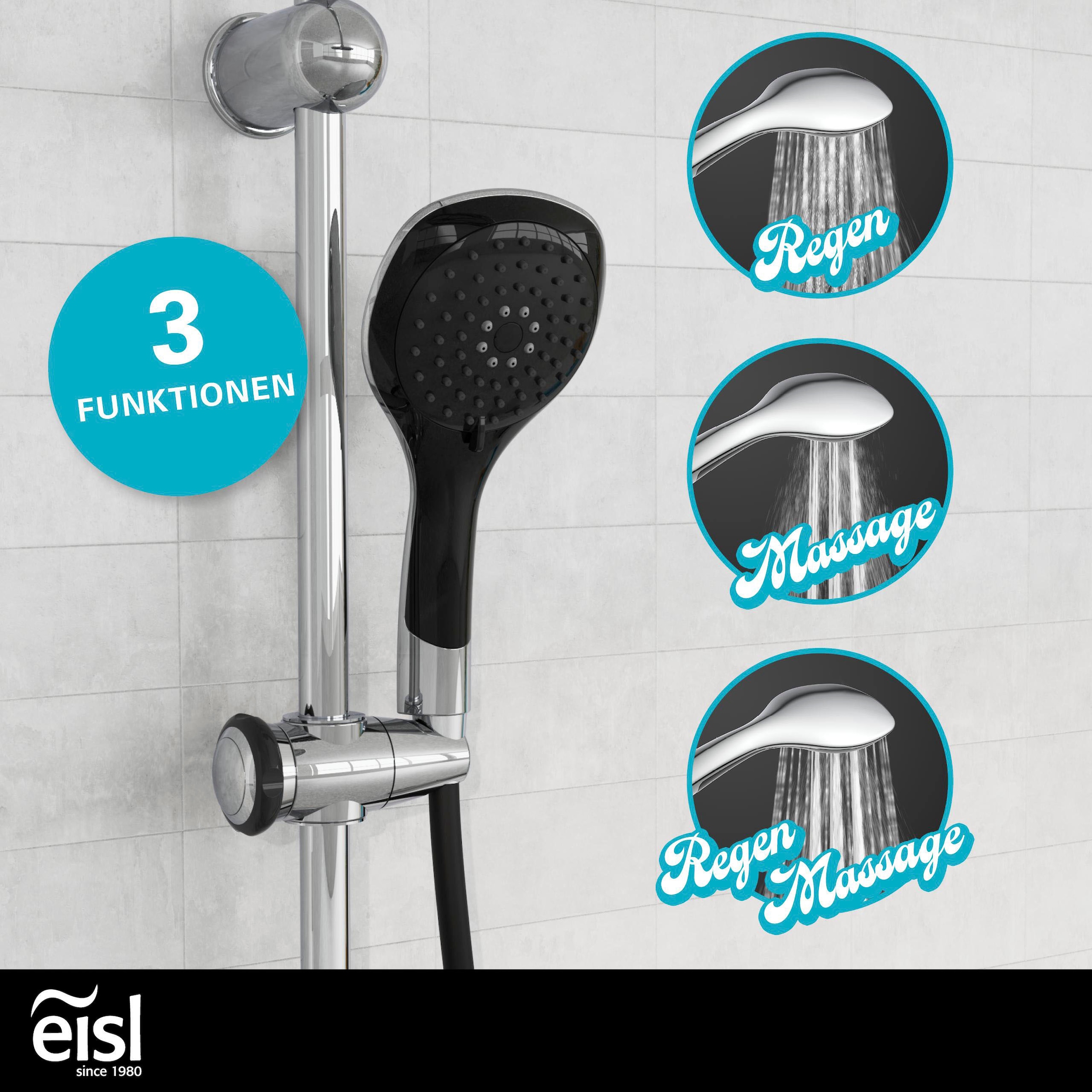 Eisl Garniture de douche »Duschtraum« ensemble de douche avec pommeau fixe et douchette, douche pluie 3 fonctions