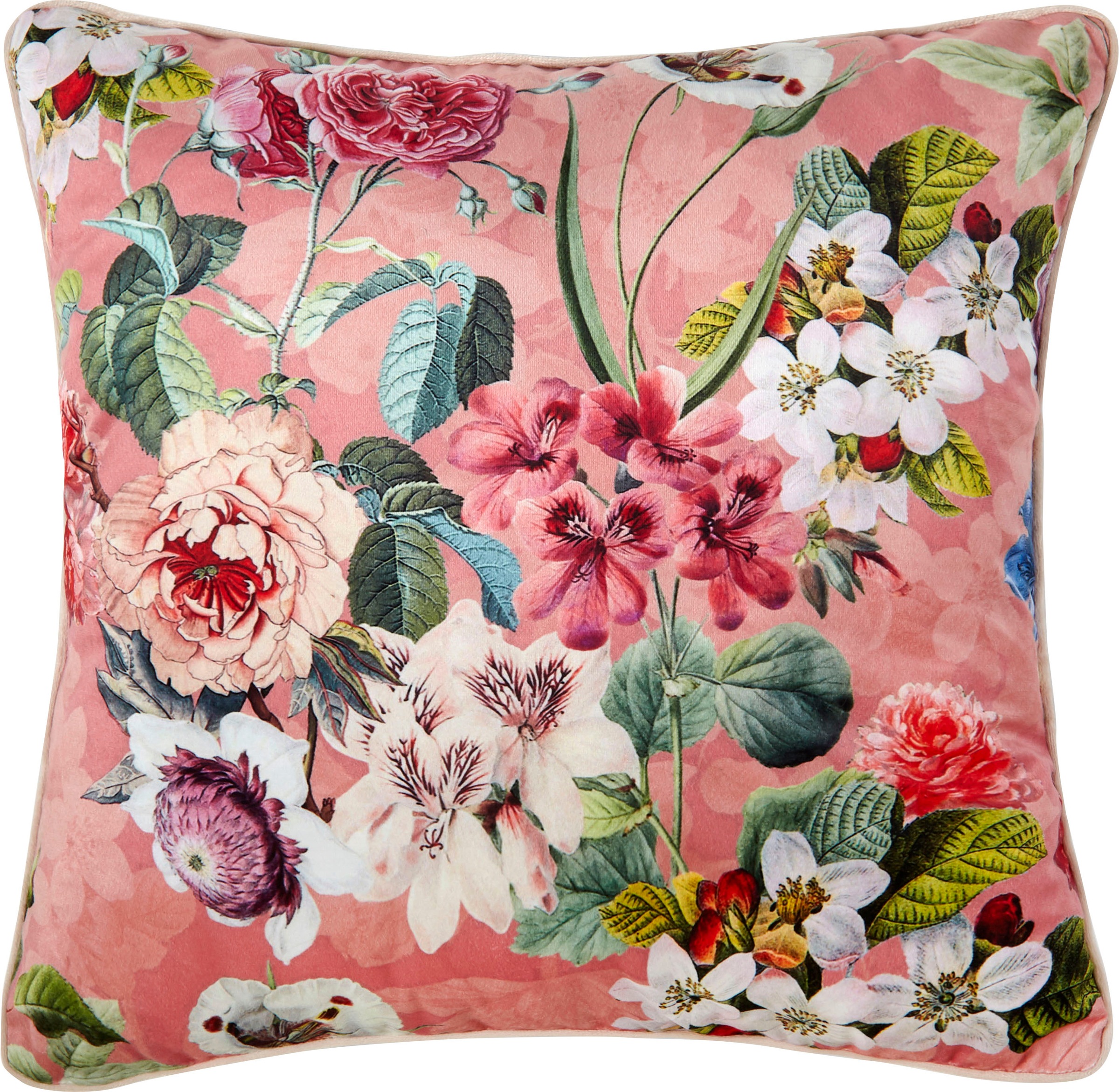 Descanso Dekokissen »Amalia«, Mit Füllung, 1 Stück, Mit Biese, 30x60, Wendeoptik, Weich, Blume Terra