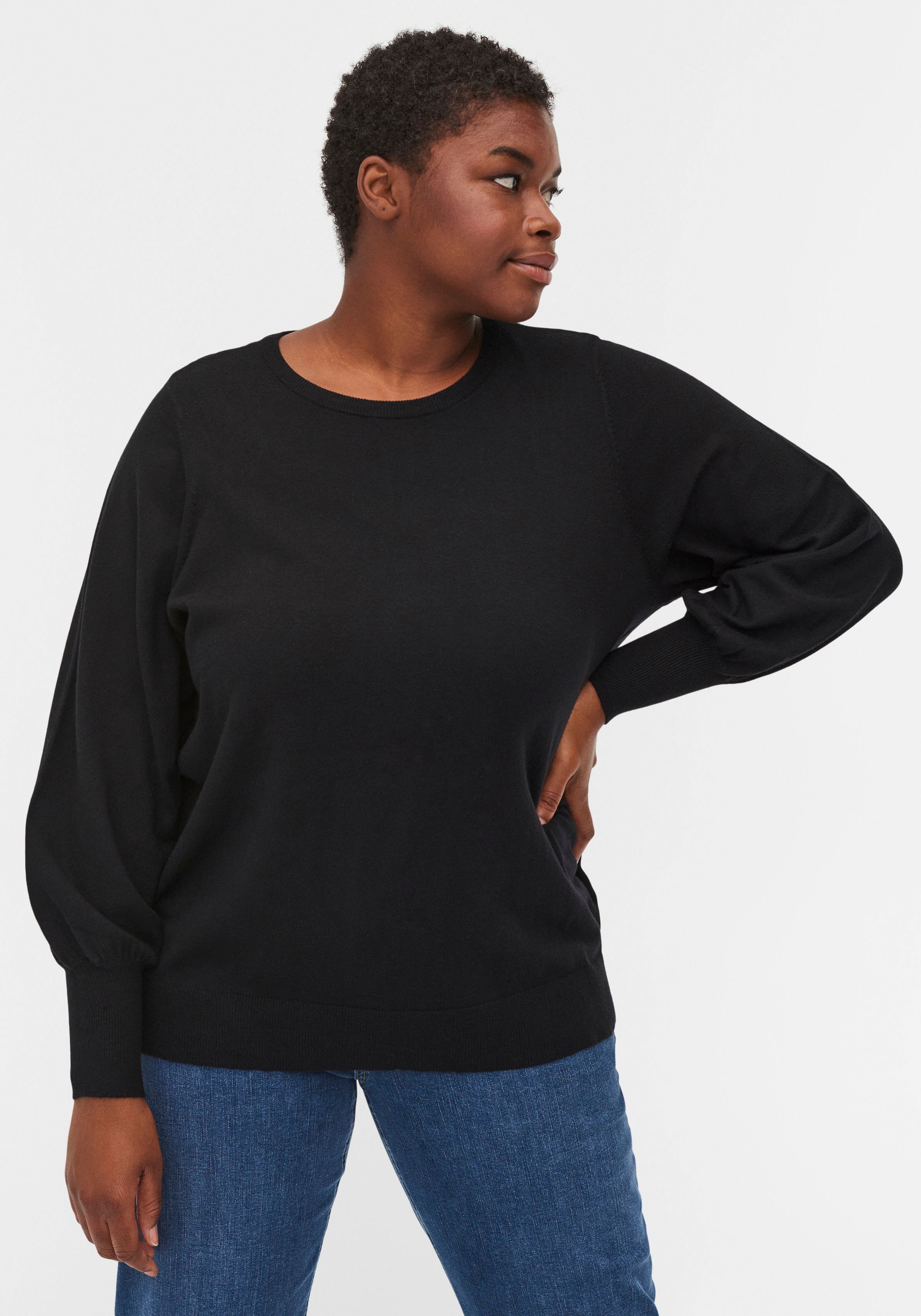 Image of Zizzi Strickpullover, mit Struktur-Muster auf der Vorderseite bei Ackermann Versand Schweiz