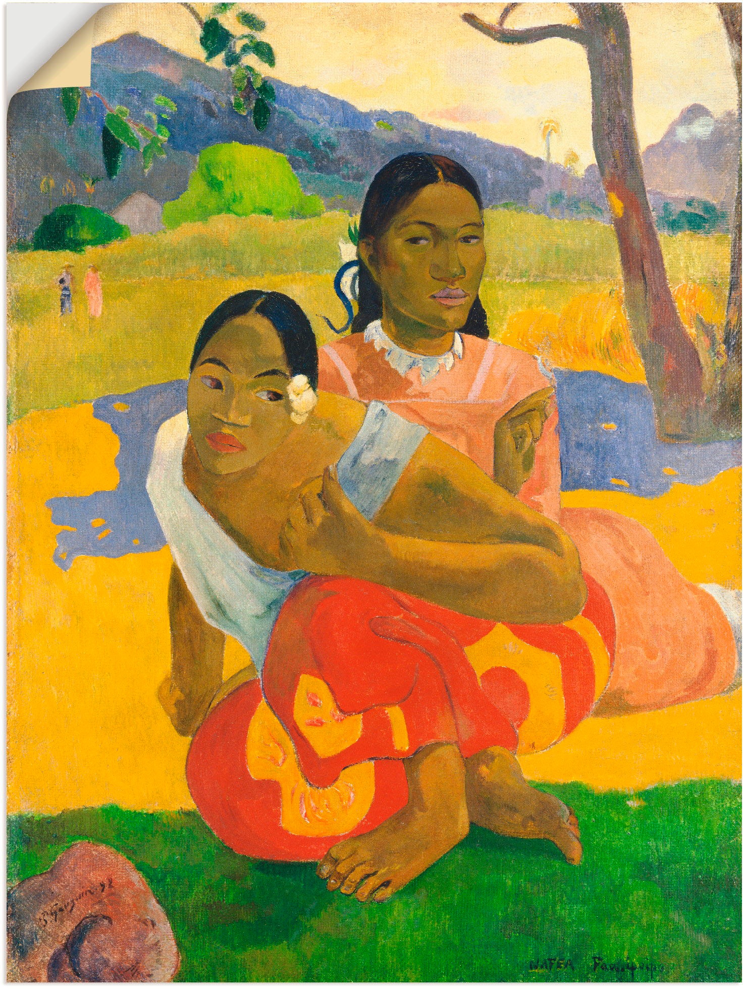 Image of Artland Wandbild »Nafea Faaipoipo Wann wirst du heiraten?«, Frau, (1 St.), in vielen Grössen & Produktarten -Leinwandbild, Poster, Wandaufkleber / Wandtattoo auch für Badezimmer geeignet bei Ackermann Versand Schweiz